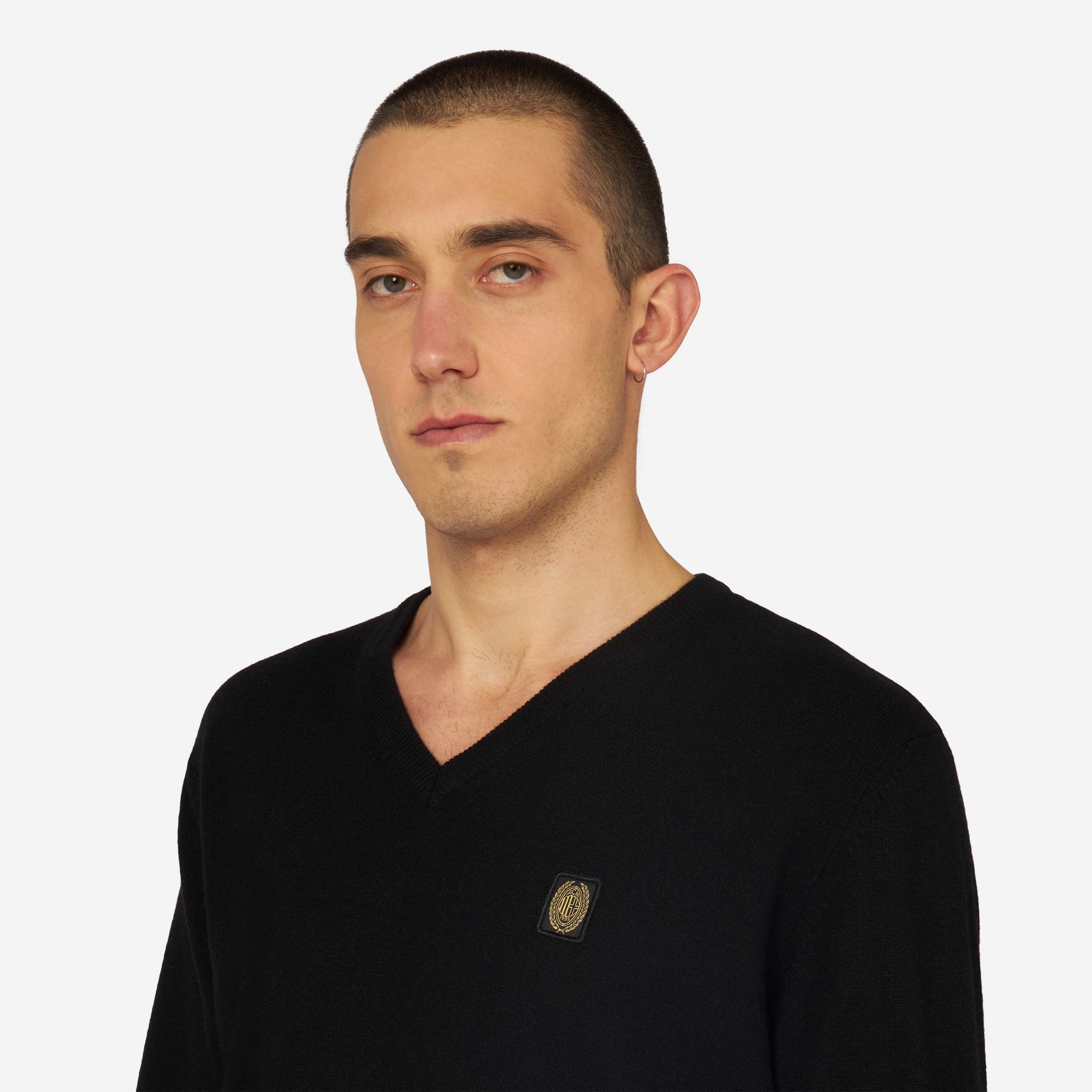 AC Milan Gold Essential maglione scollo V uomo cashmere