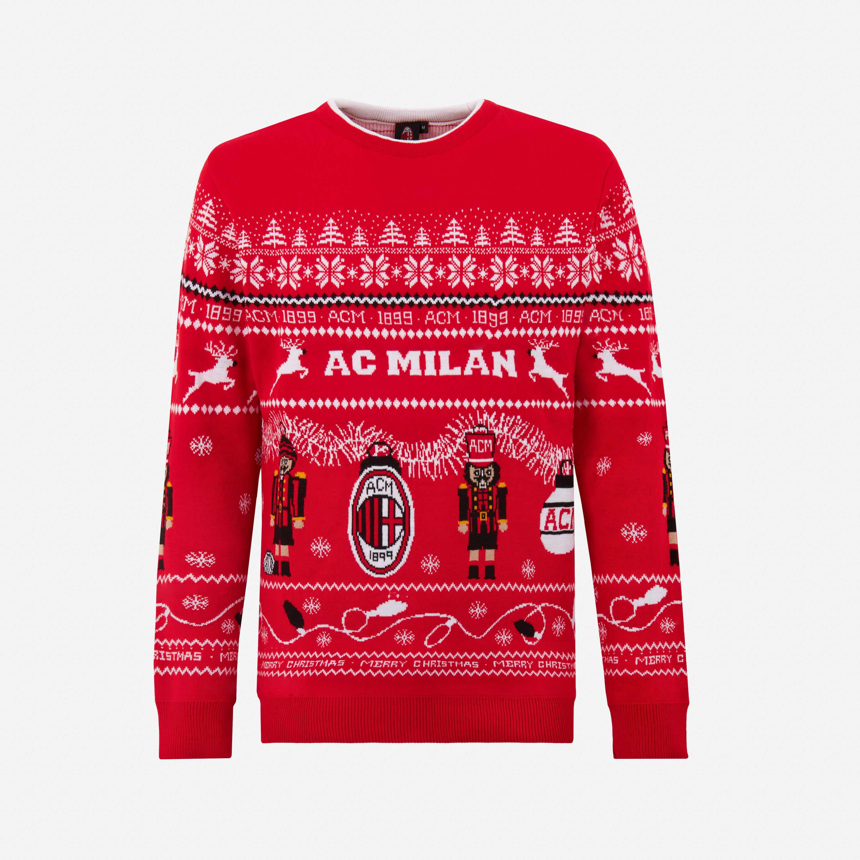 AC Milan Christmas Jumper felpa natalizia uomo M