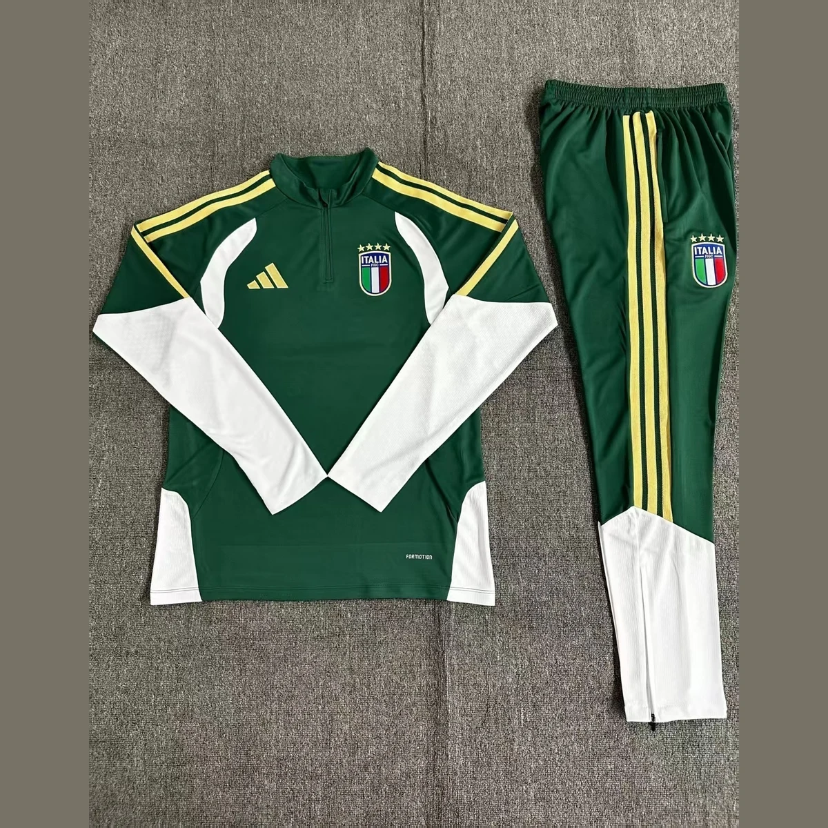 Tifoso Store Bambino Italia 2026/27 tuta verde mezza zip