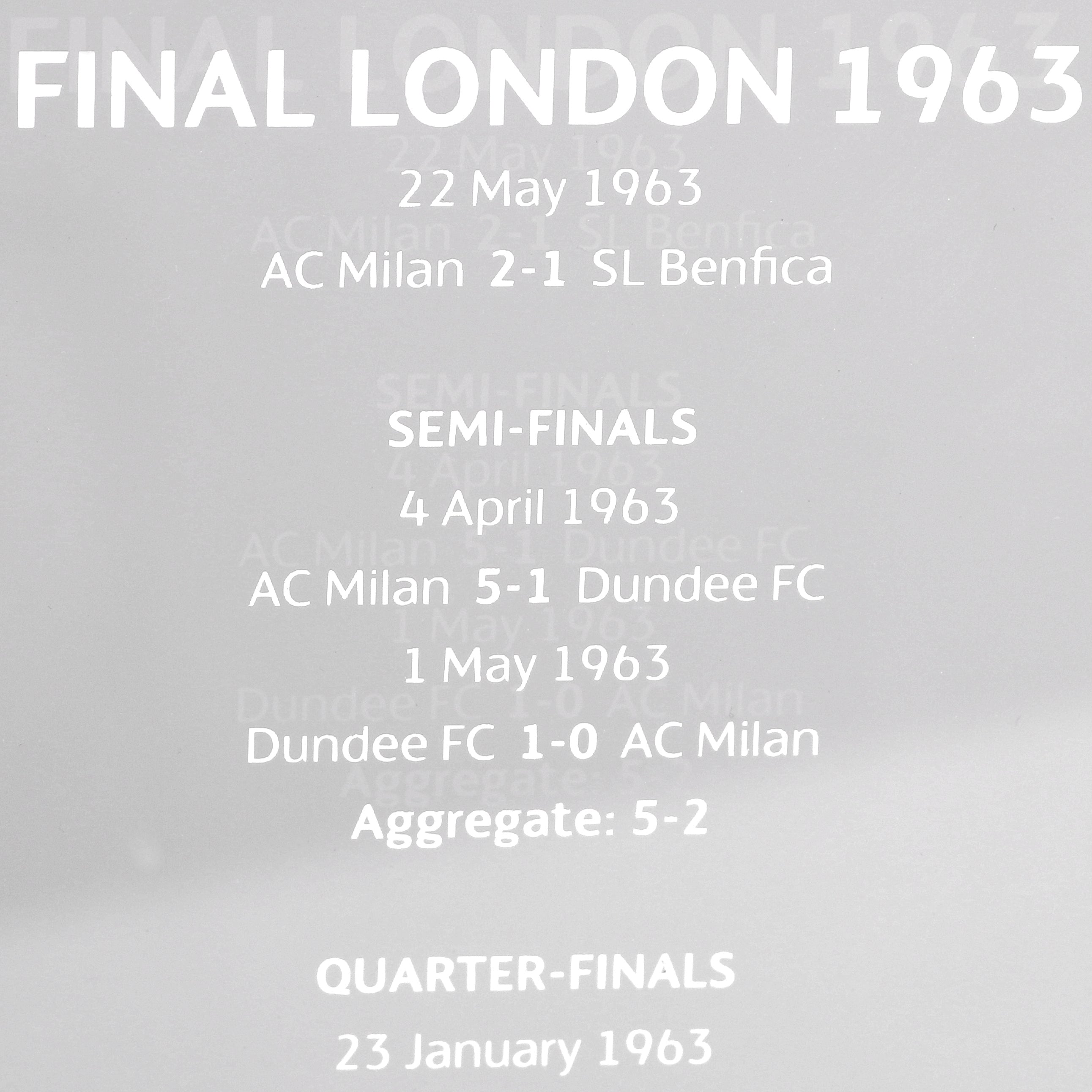 AC Milan Le Livre Ouvert 1963 souvenir 150 mm