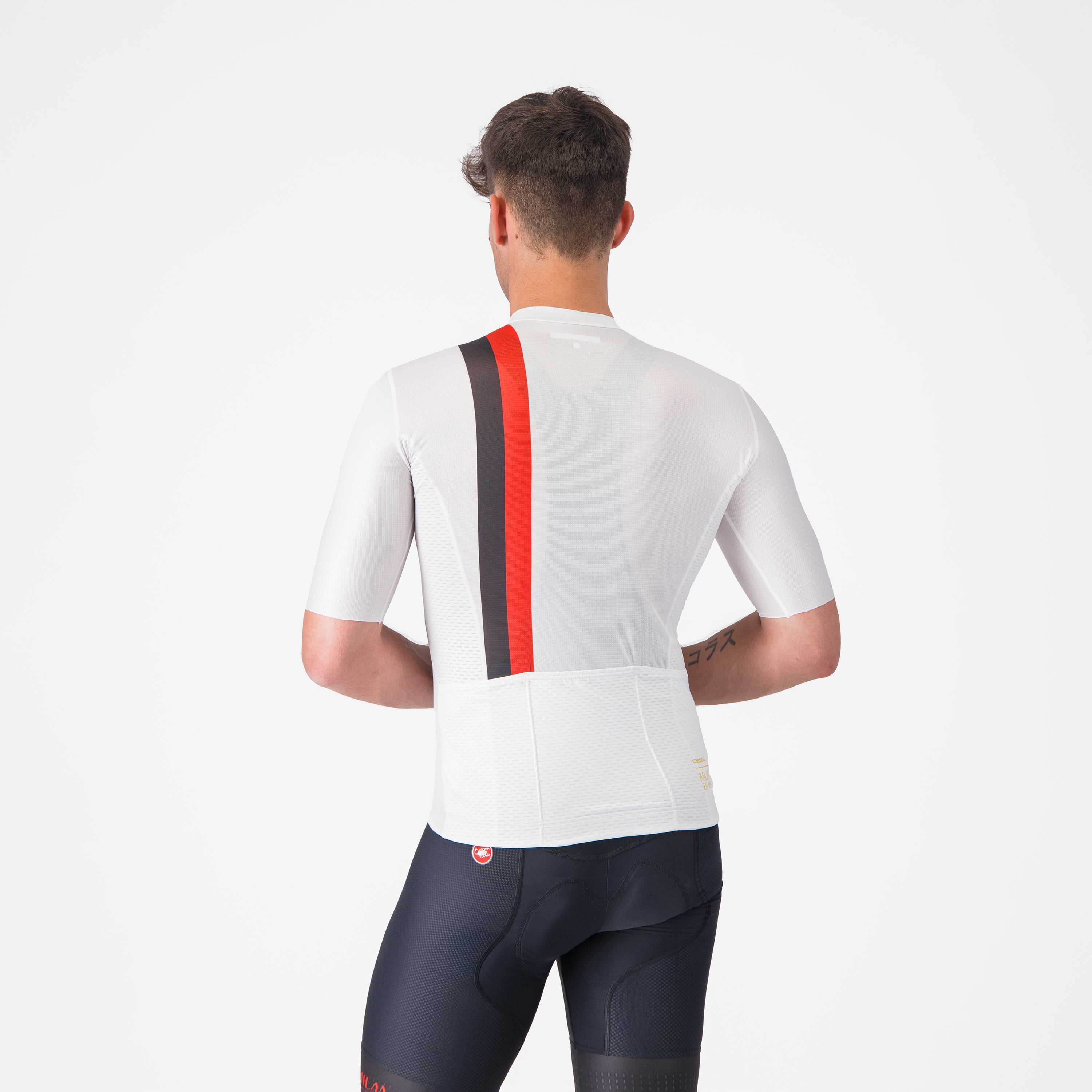 Castelli X AC Milan maglia ciclismo bianca zip YKK uomo