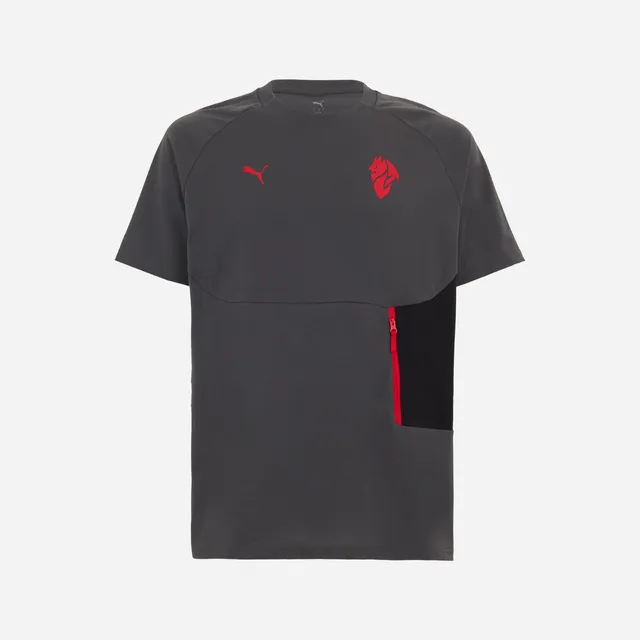 AC Milan Pumatech 2025/26 T-Shirt Grigia Uomo Manica Corta