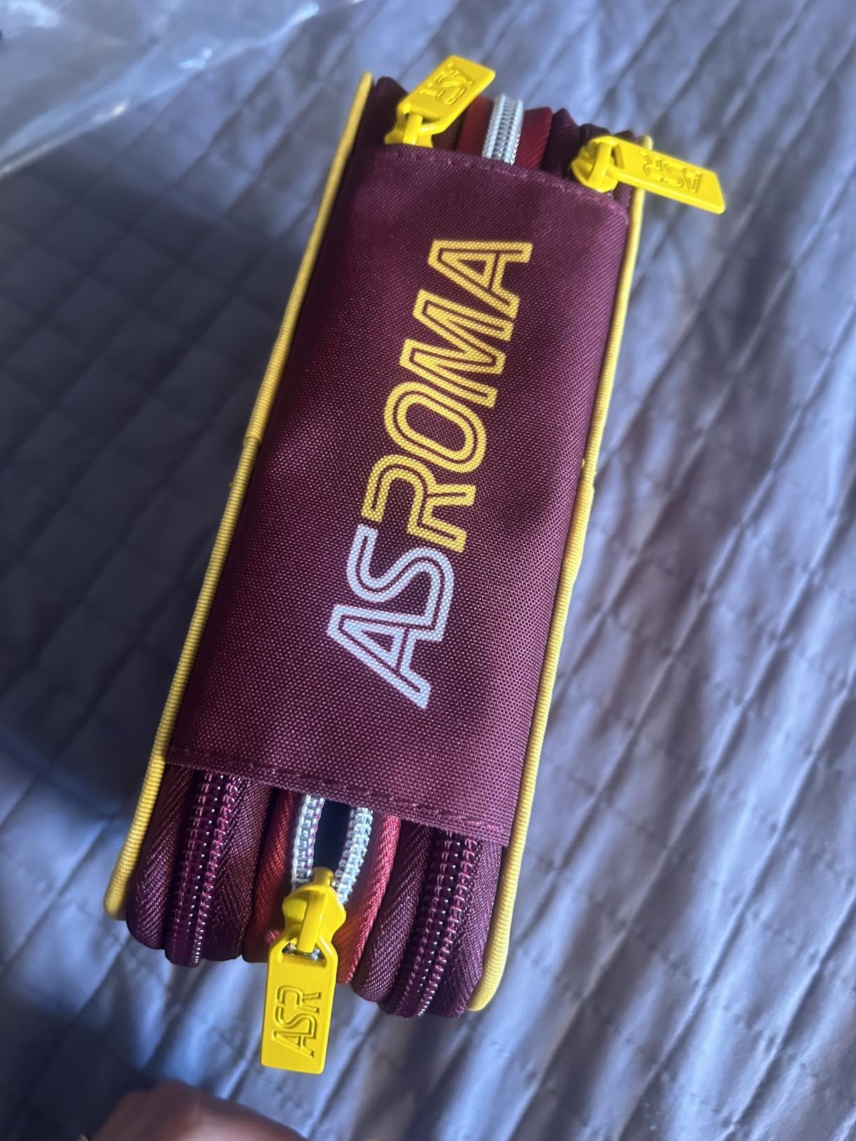 Roma Fanshop AS Roma Astuccio 3 Scomparti rosso giallo scuola
