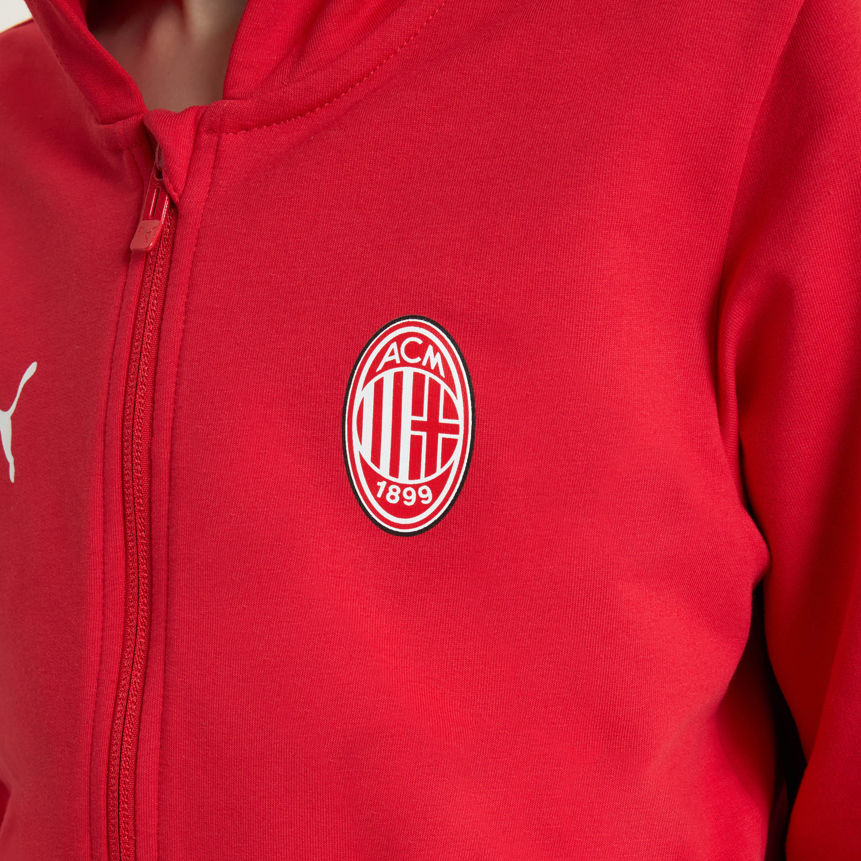 AC Milan Culture Tuta bimbo rossa zip cappuccio 6-14 anni