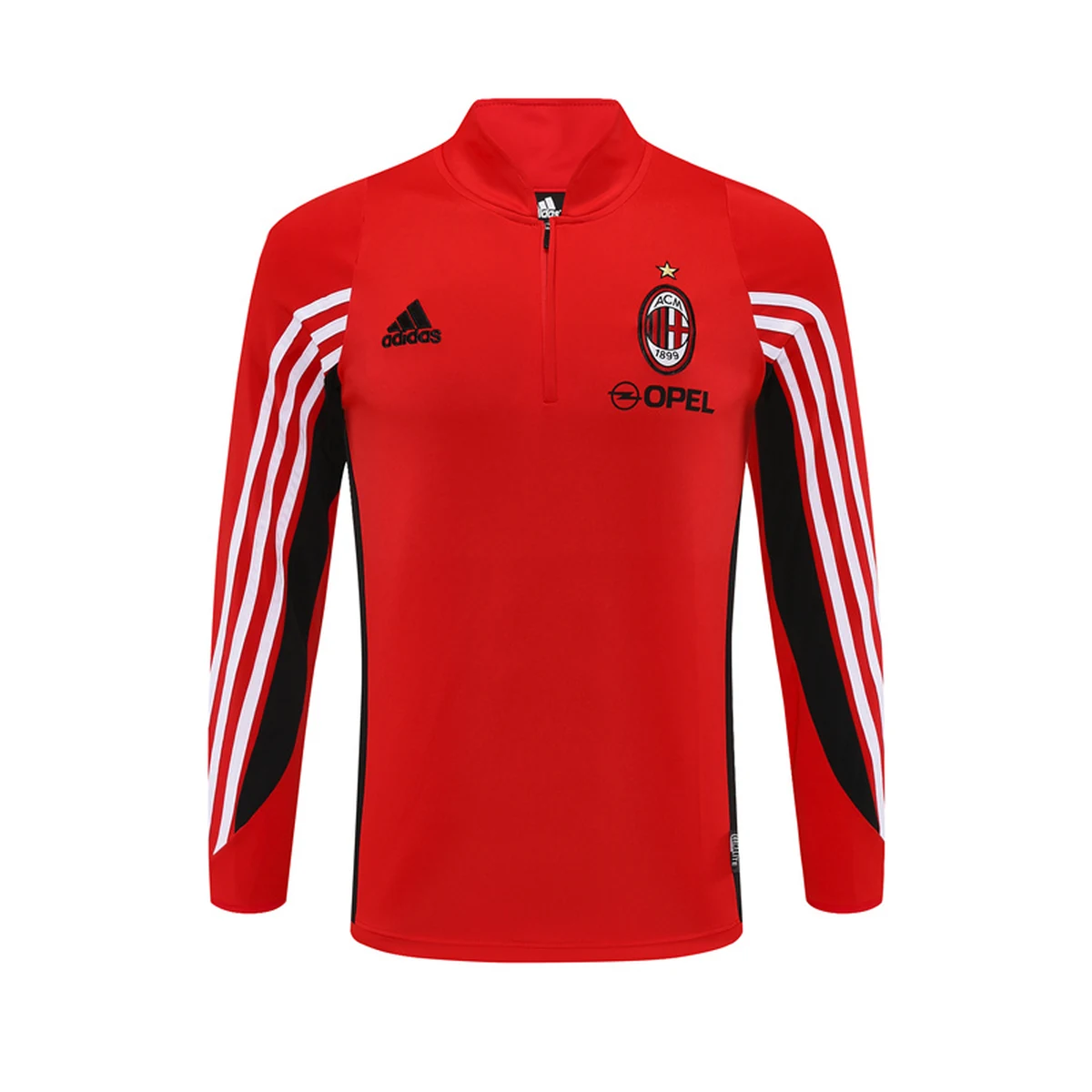 Tifoso Store Milan 2003/04 Felpa Rossa Mezza Zip Retro