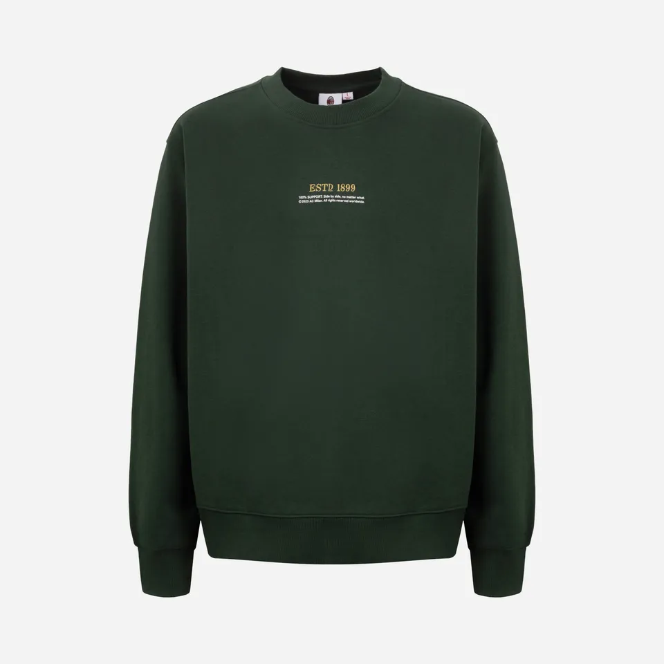 AC Milan Sunday Stadium Crew felpa verde unisex