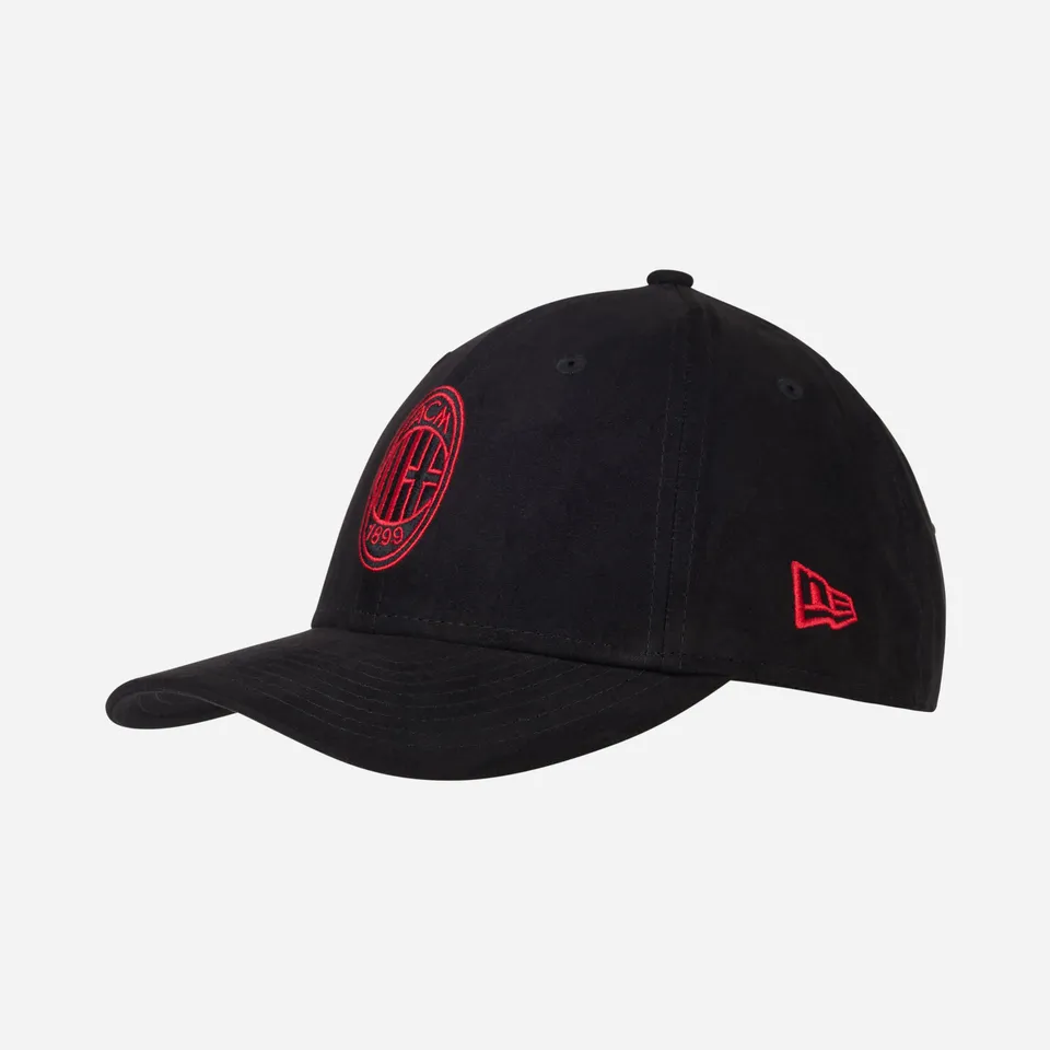 AC Milan New Era 9Forty cappello nero uomo scamosciato