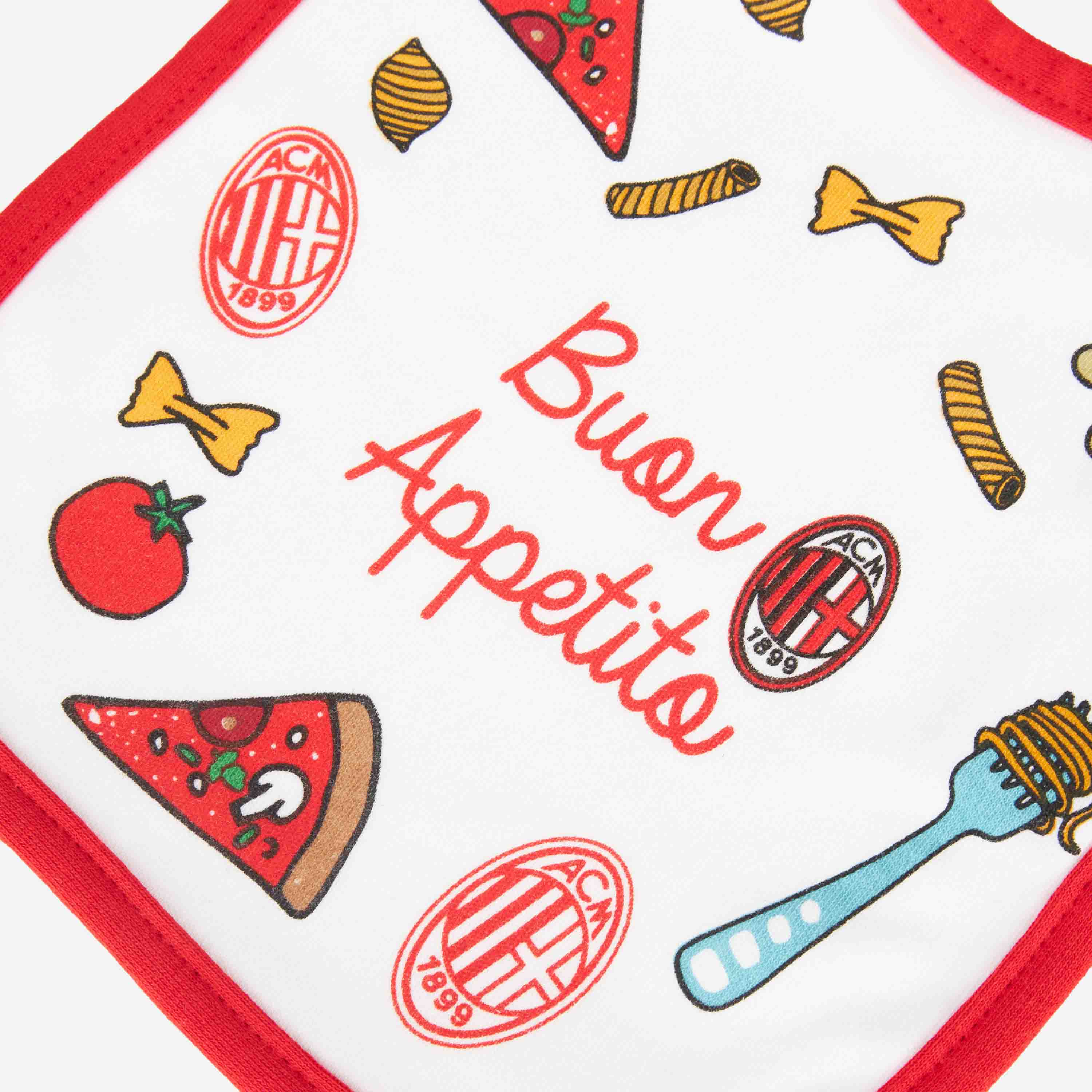 AC Milan Buon Appetito bavaglino neonato ufficiale