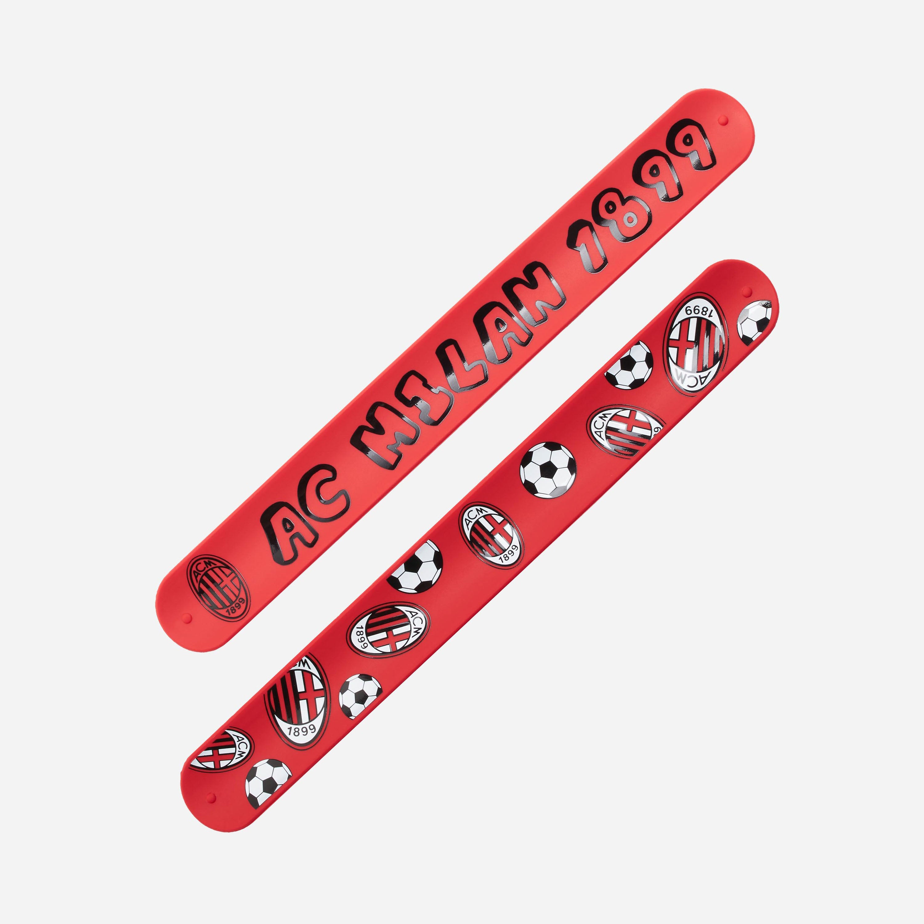 AC Milan Snap braccialetto rosso in silicone
