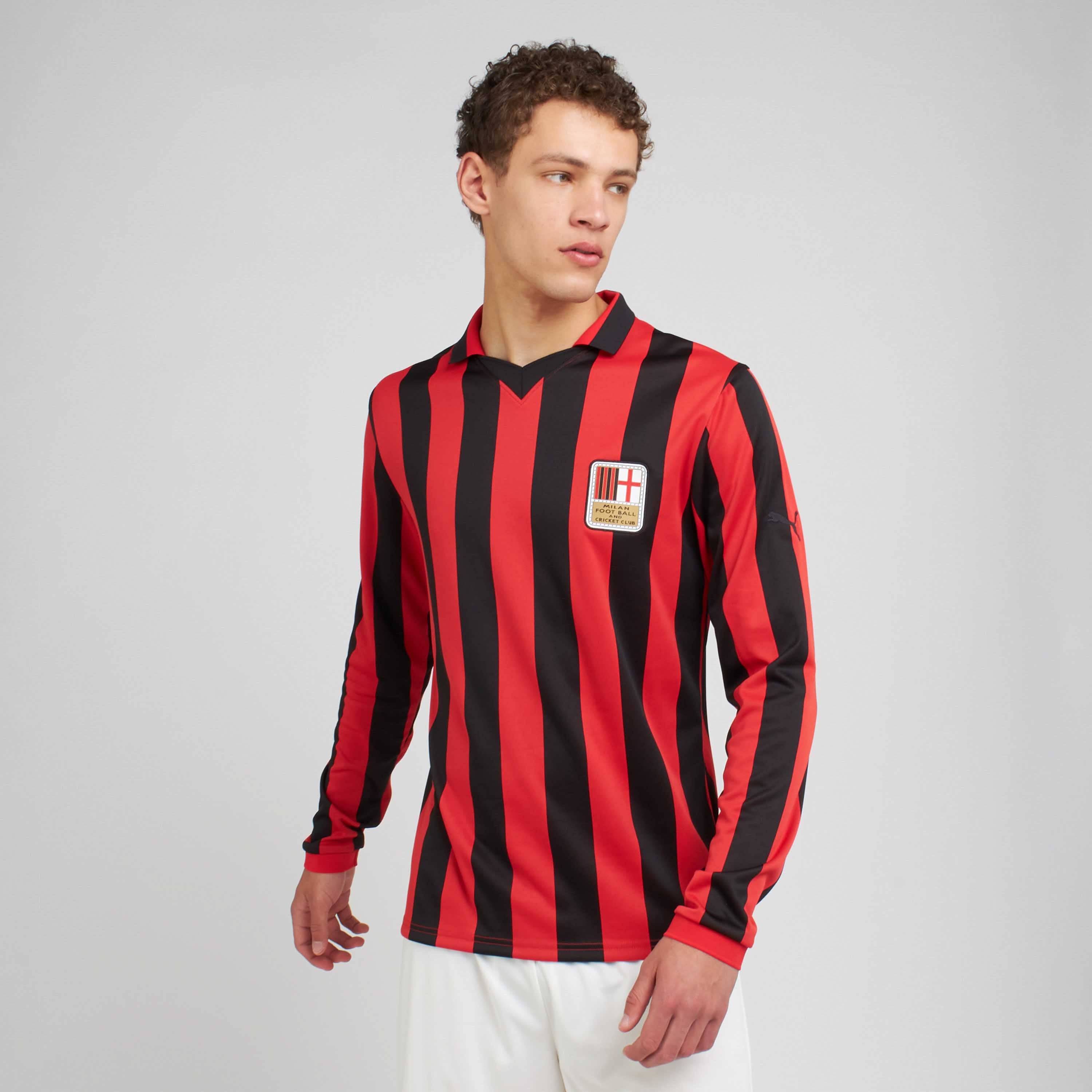 AC Milan Authentic 125° maglia retro uomo manica lunga slim