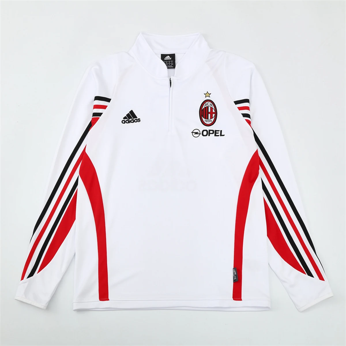 Tifoso Store Milan 2003/04 Felpa Bianca Mezza Zip Retro