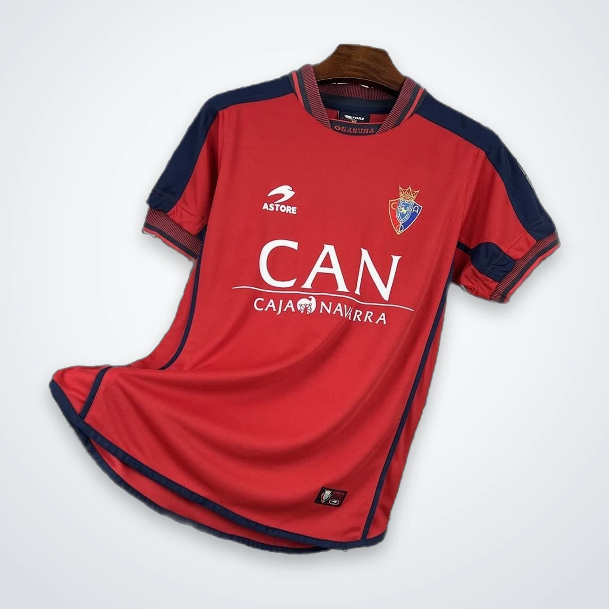 Osasuna 2000/01 maglia home rossa blu S-XXL