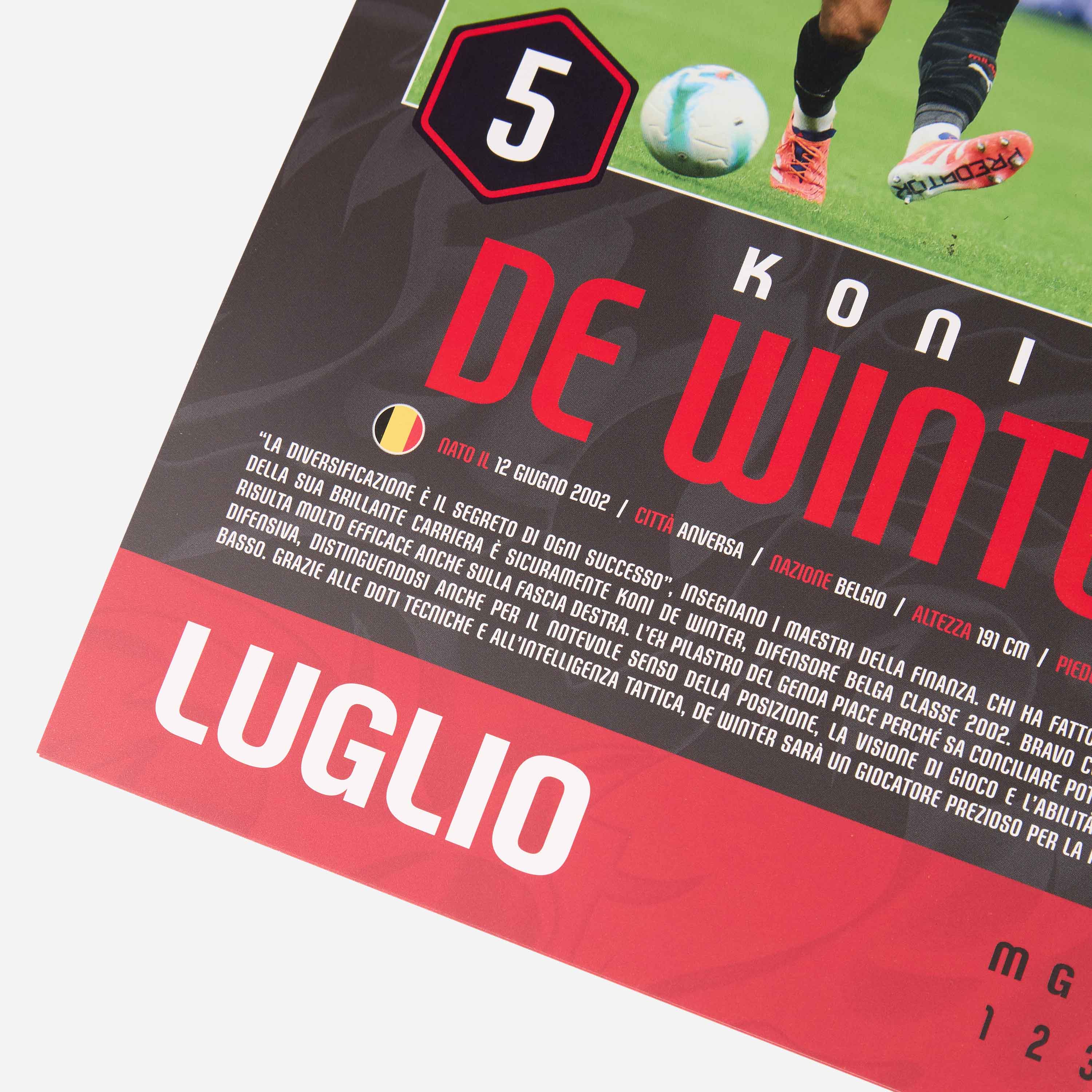 AC Milan Souvenir calendario 2026 parete orizzontale