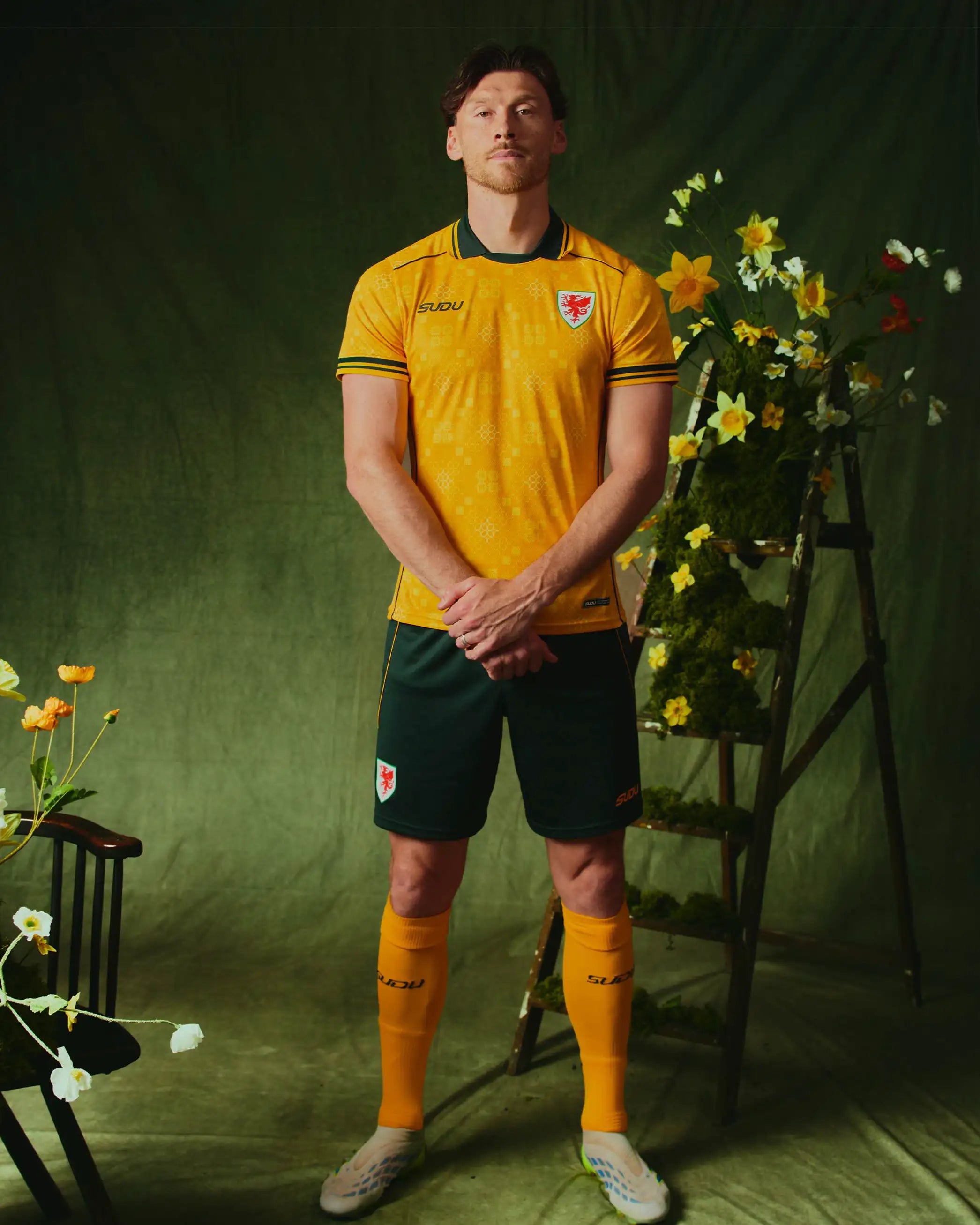 Wales SUDU Away Kit 2026-27 maglia gara pro uomo gialla