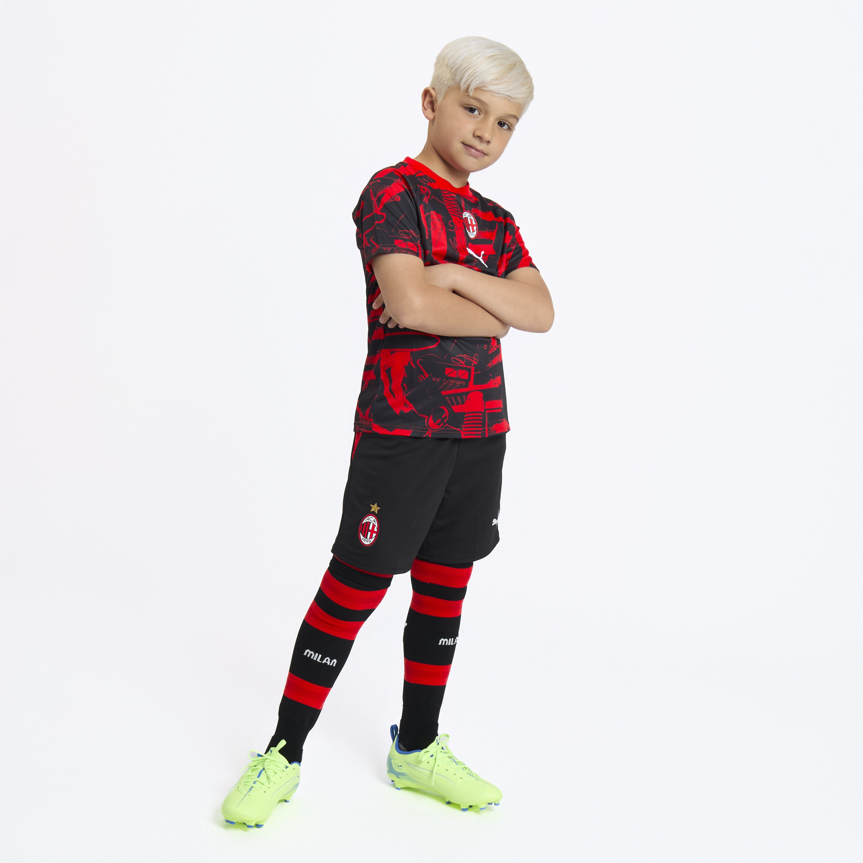 AC Milan Prematch 2026/27 t-shirt bambino 8 anni rossa