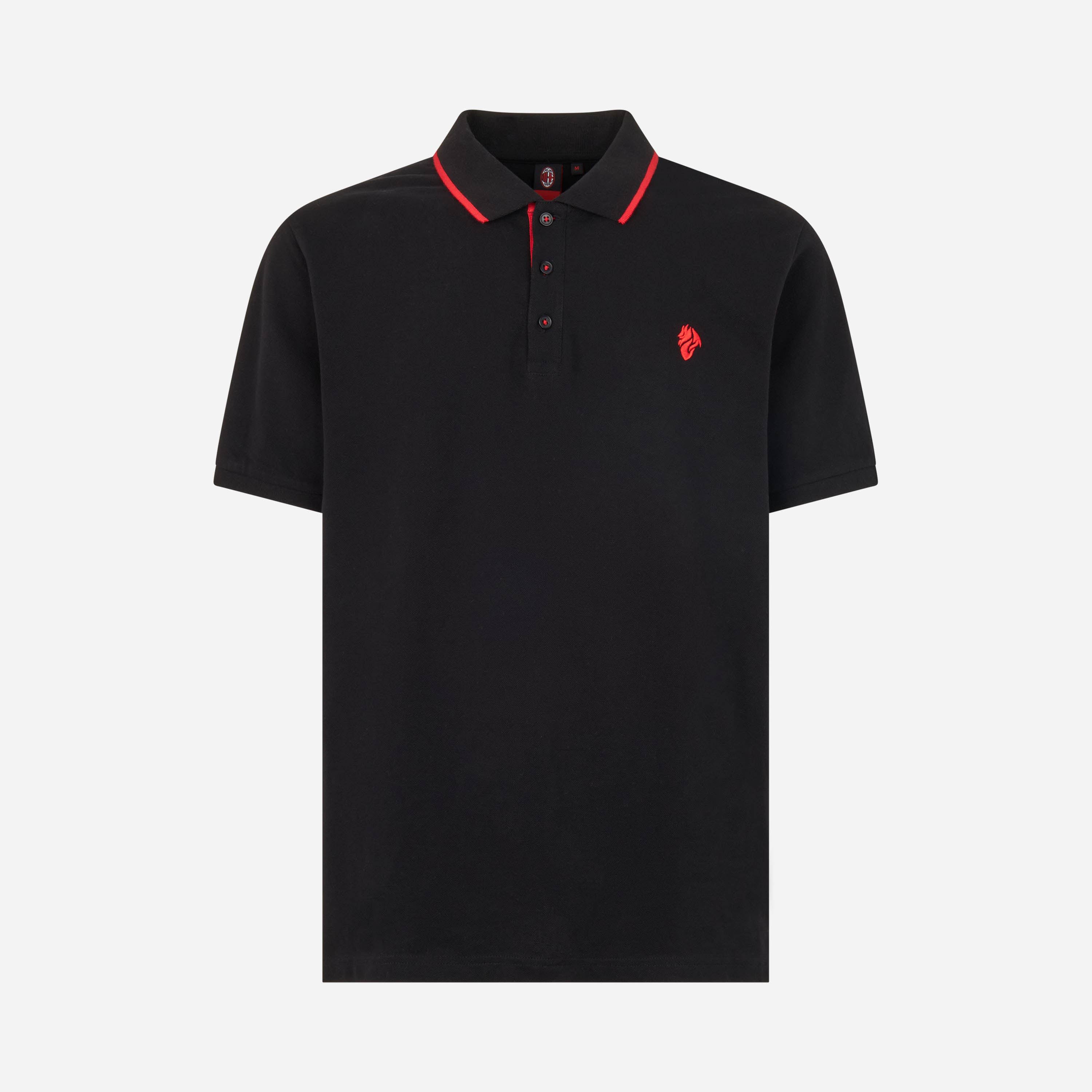 AC Milan Polo Milan Devil polo uomo cotone ricamata S-XXL