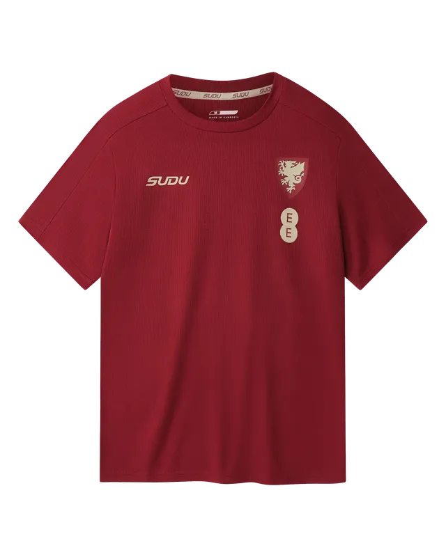 Wales SUDU 2026-28 Players t-shirt viaggio junior bordeaux