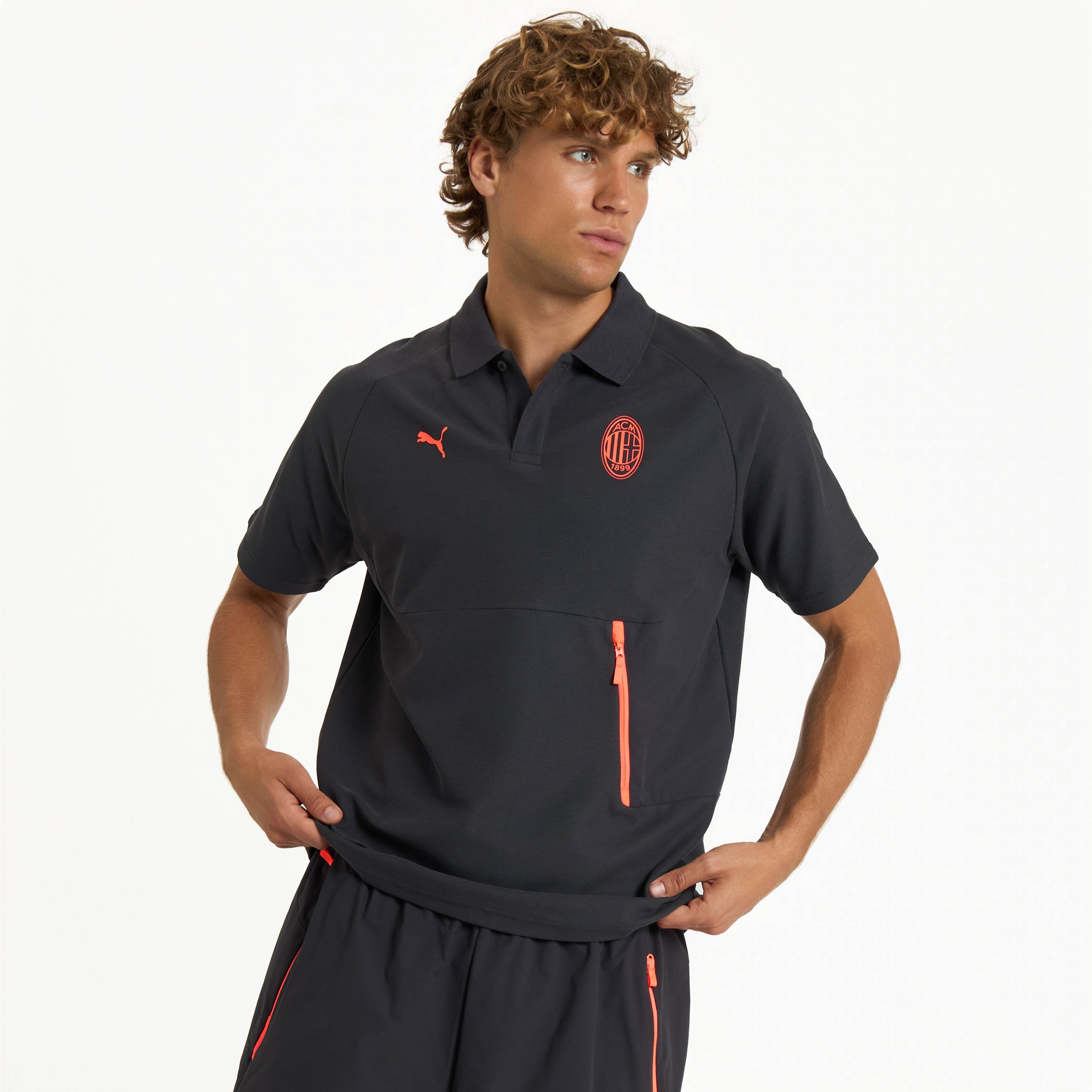 AC Milan Tute Polo Pumatech 2026/27 Grigia Uomo M Cotone
