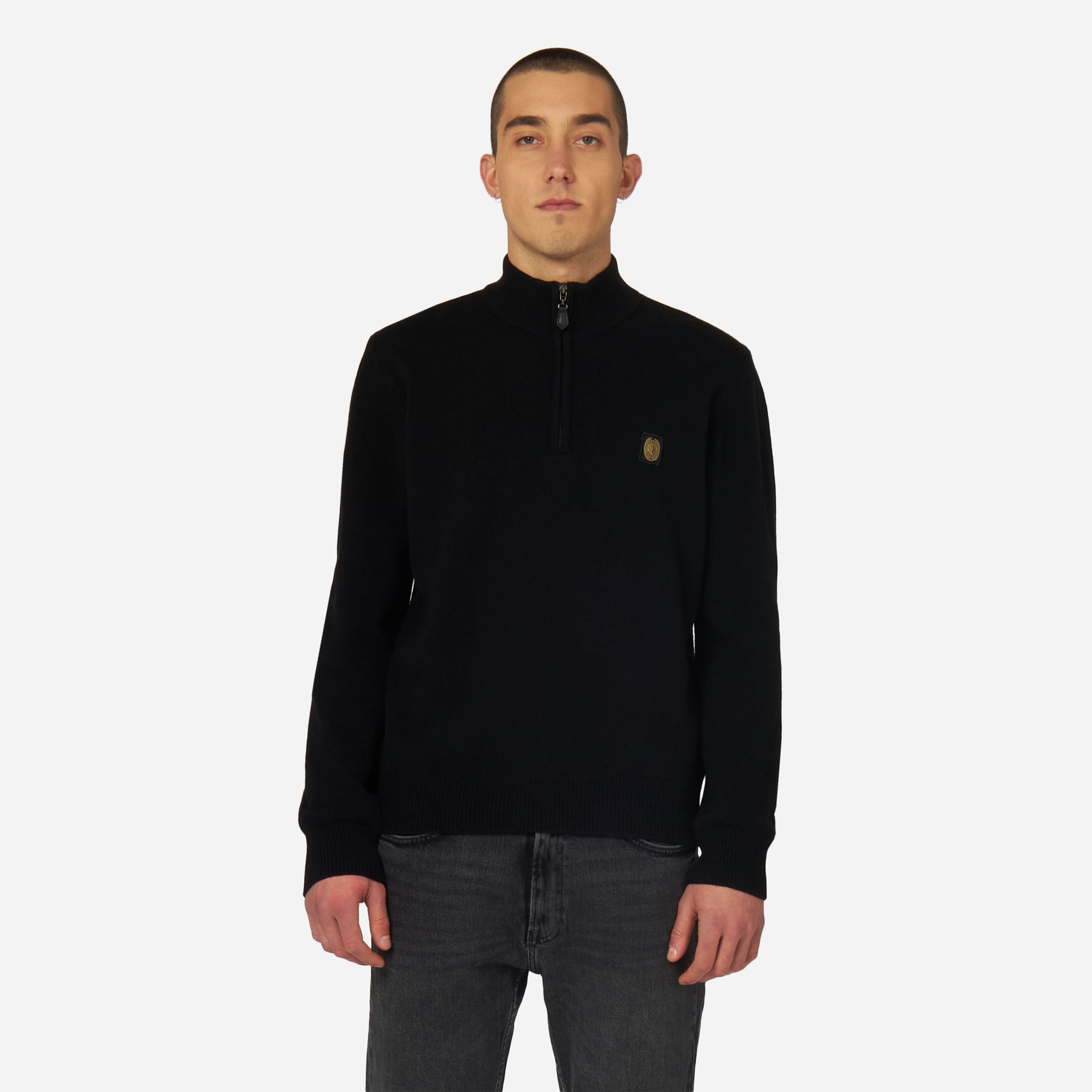AC Milan Gold Essential pullover dolcevita lana zip