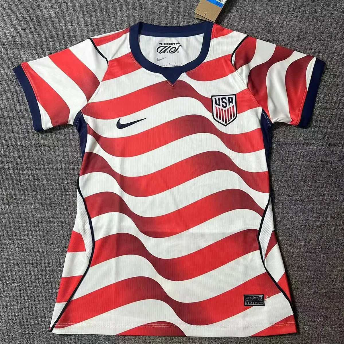 USA Donna 2026/27 prima maglia bianca onde rosse