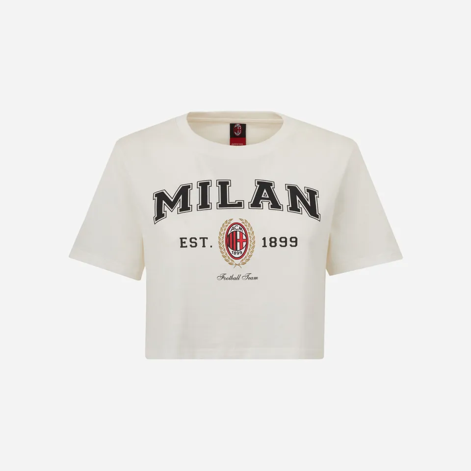 AC Milan College Collection Crop Top Donna Maglia Cotone