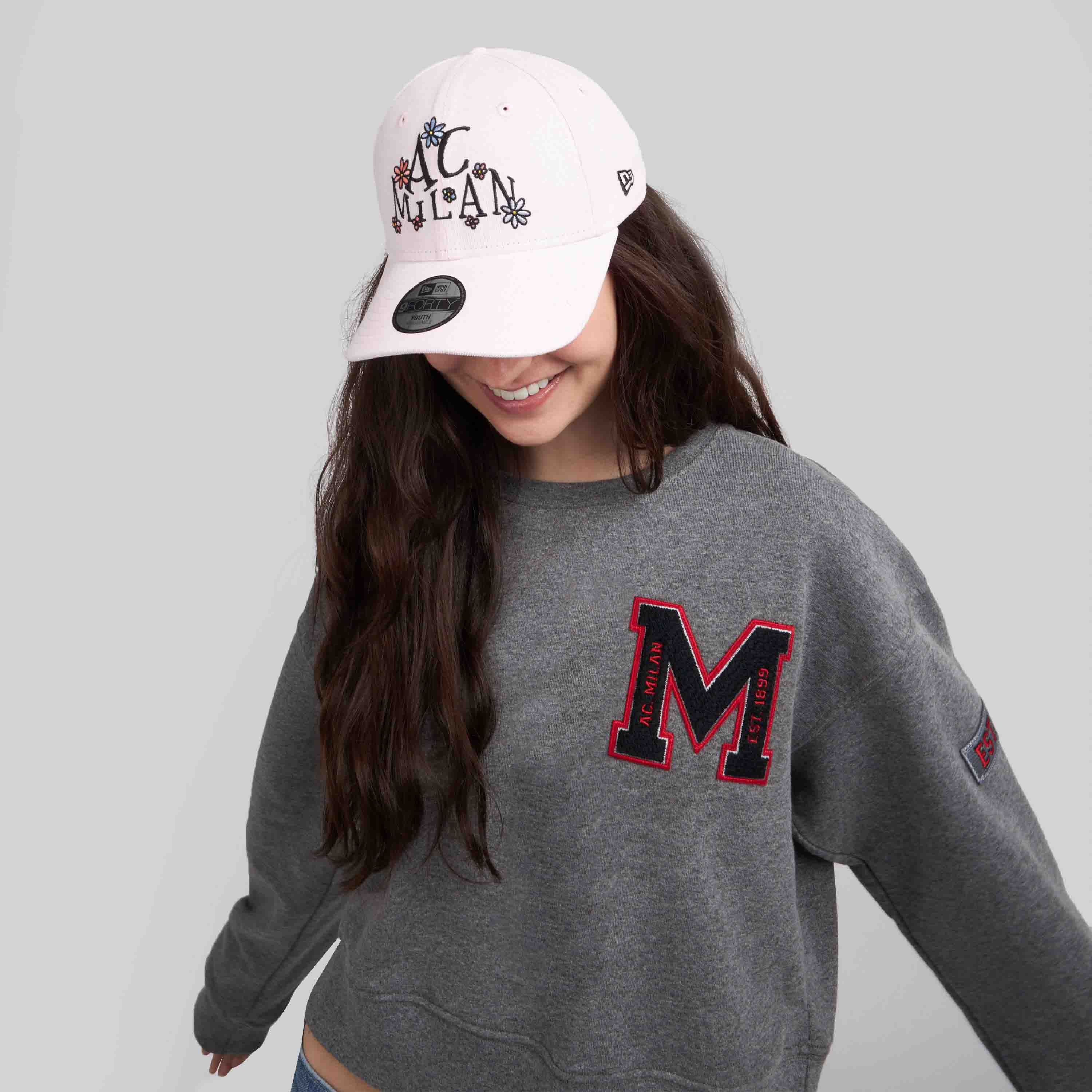 AC Milan Cappelli 9FORTY New Era cappellino nero fiori