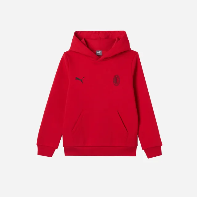 AC Milan Essential Felpa Cappuccio Bimbo Rossa 6-16 Anni