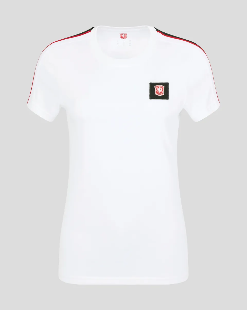 FC Twente Lifestyle T-Shirt Donna Bianca Cotone