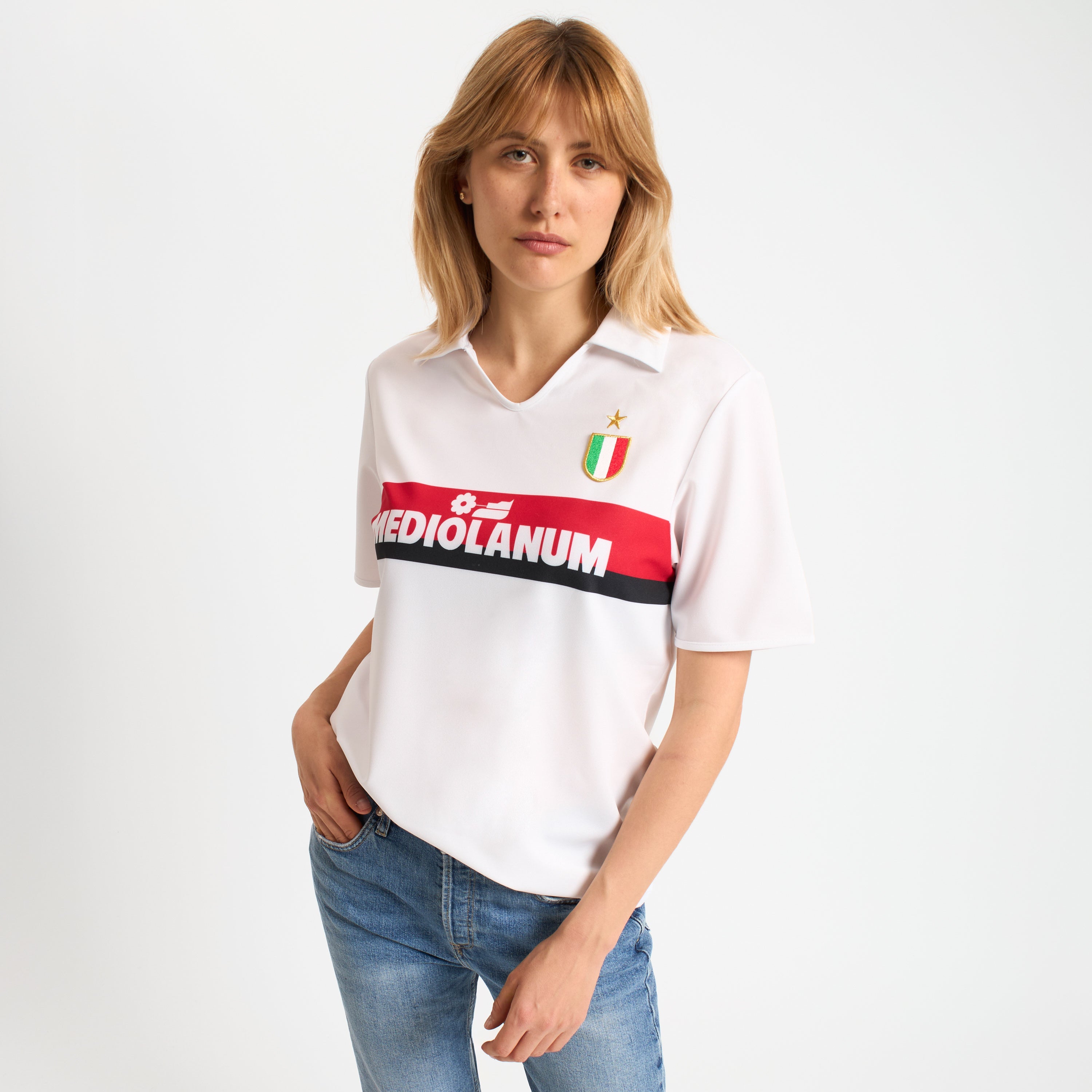 AC Milan Maglie Retro Historical Away 1988/89 maglia M bianca