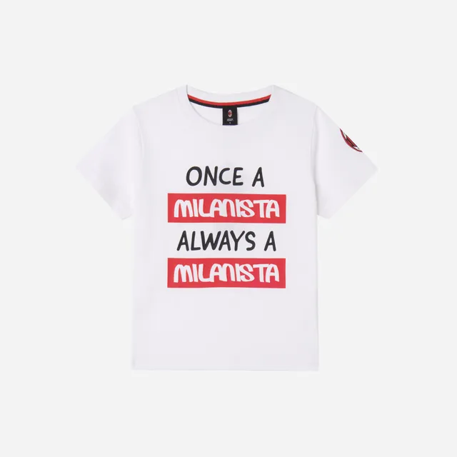 AC Milan Milanista maglietta bambino bianca 8 anni