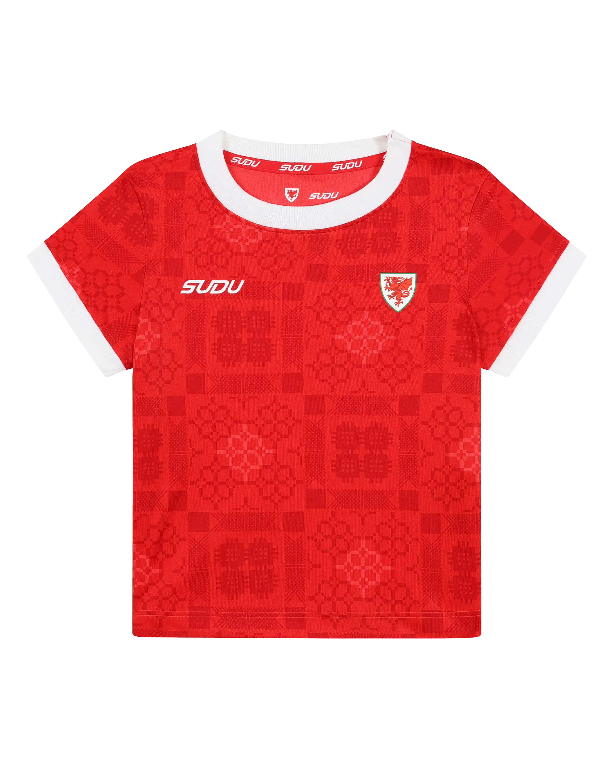 Wales SUDU 2026-28 kit casa neonato rosso 3-6M