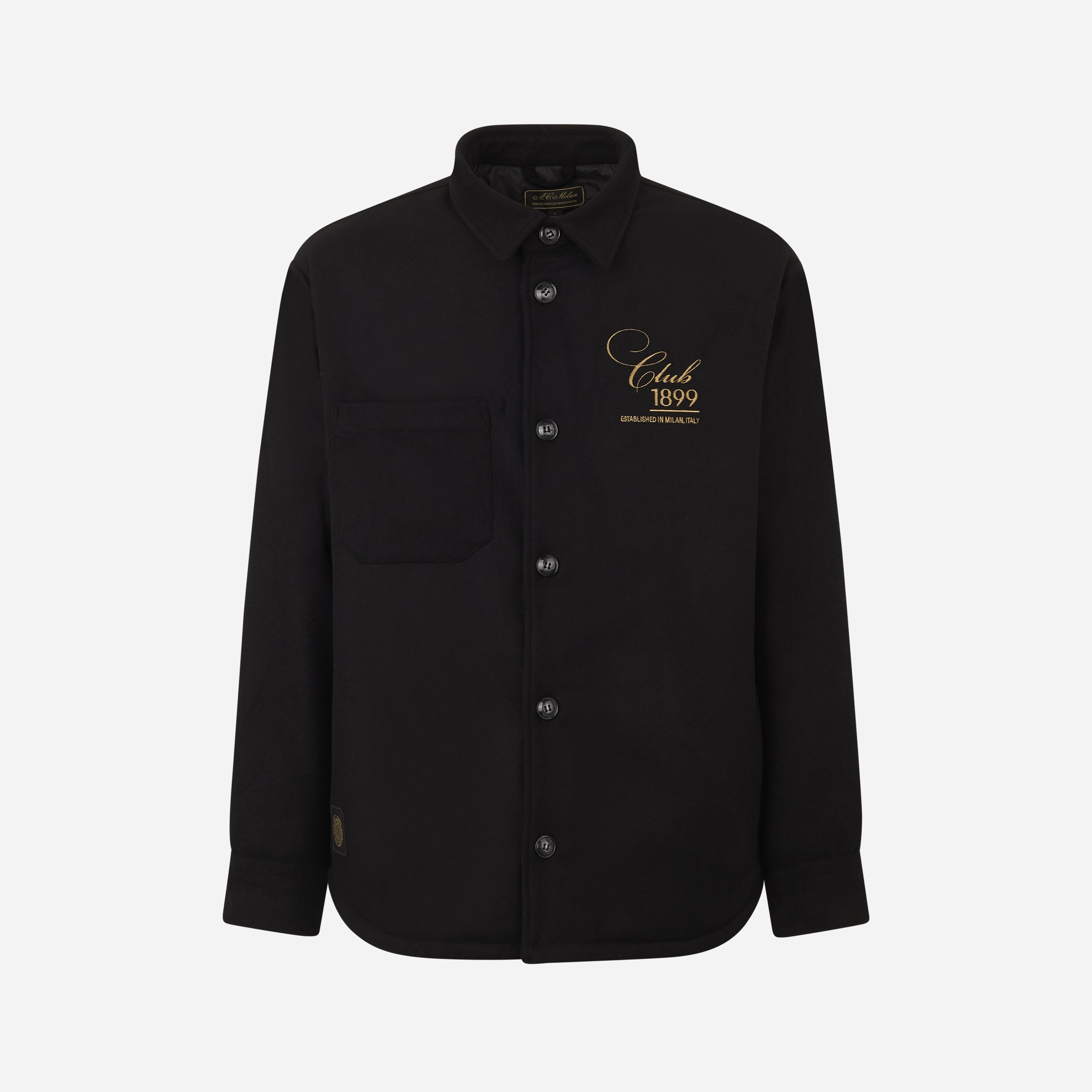 AC Milan Magliette Club 1899 Camicia Uomo Nera Lana