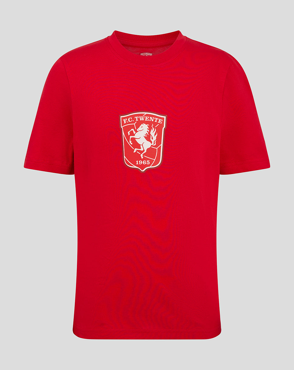 Twente Core Logo T-Shirt junior maglia rossa cotone