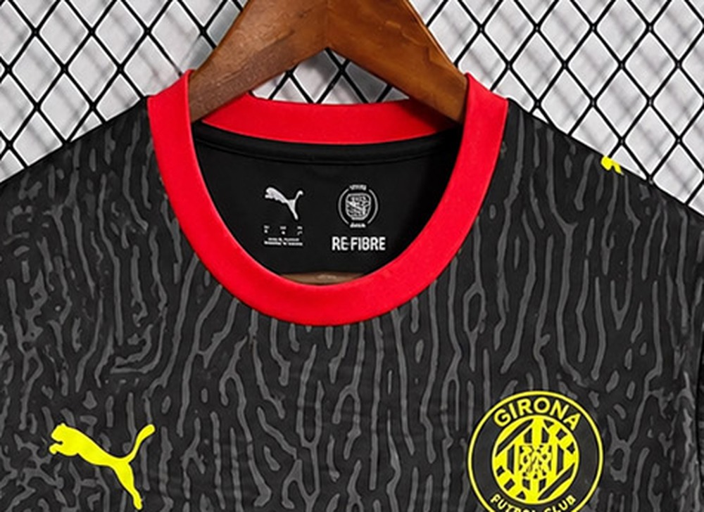 Tifoso Store Maglie da Calcio Girona Away 2026/27 maglia nera bordi rossi