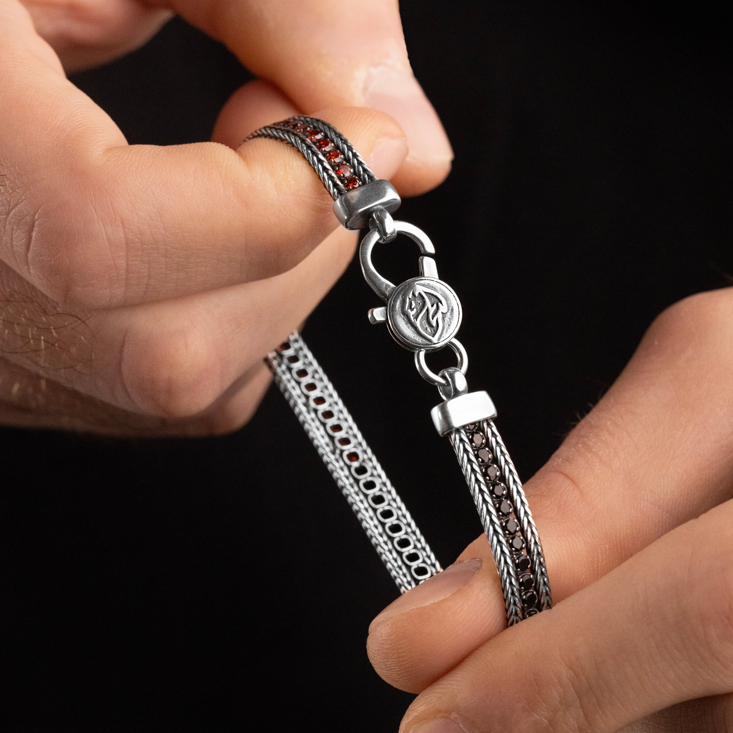 Nove25 x Milan bracciale tennis argento 18 cm zirconi