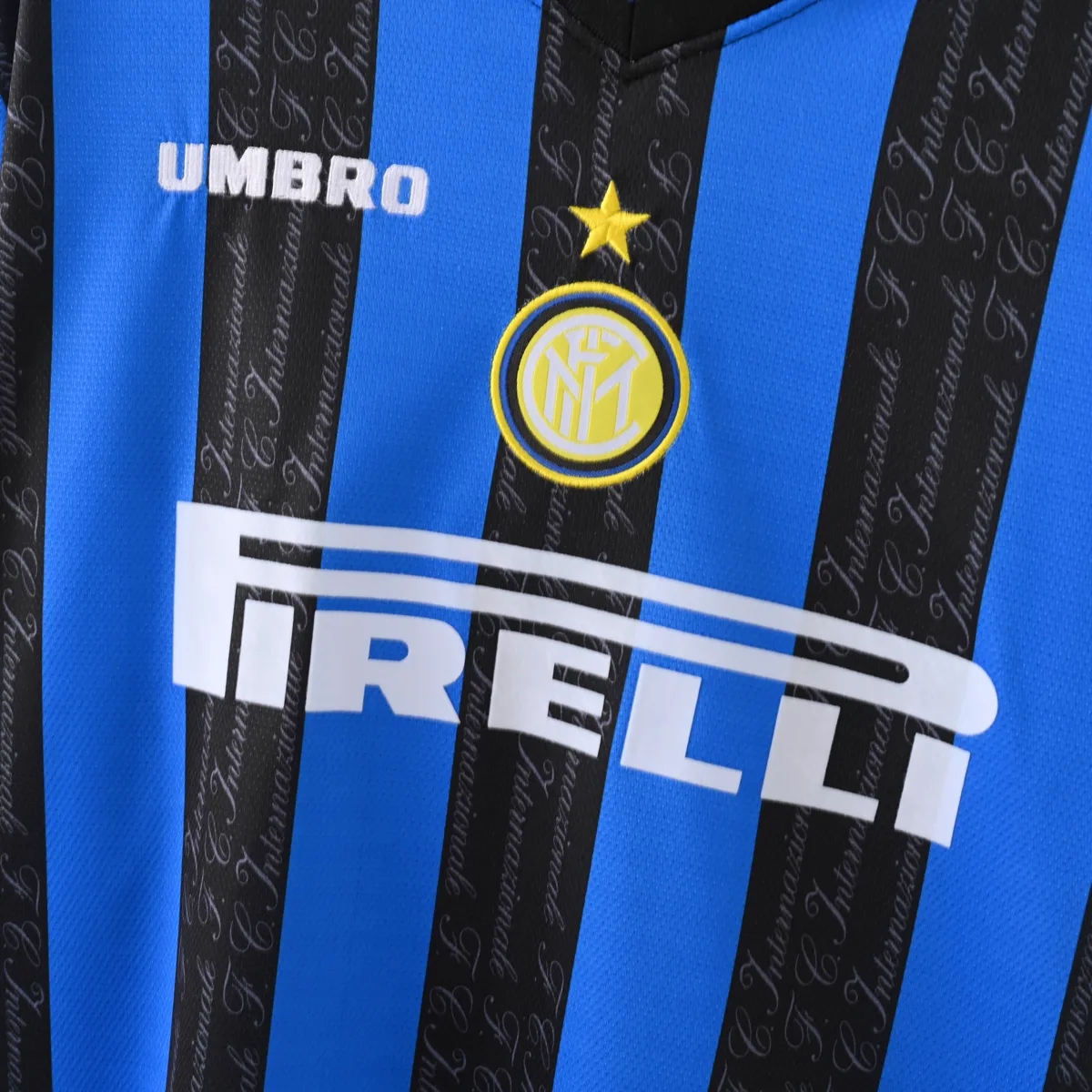 Inter Home 1997/98 maglia manica lunga nerazzurra Umbro