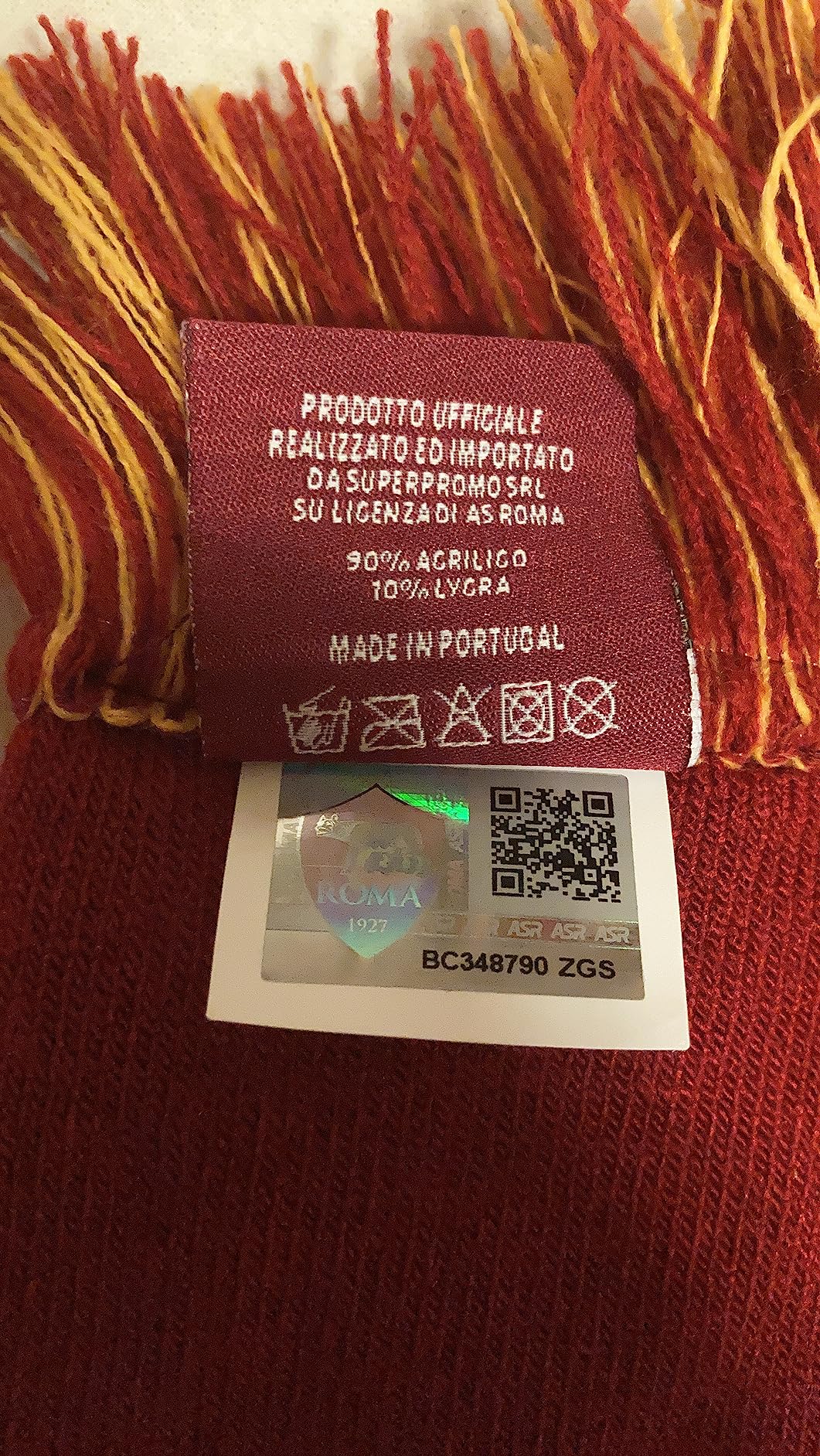 AS Roma Sciarpa gialla tifoso gadget ufficiale