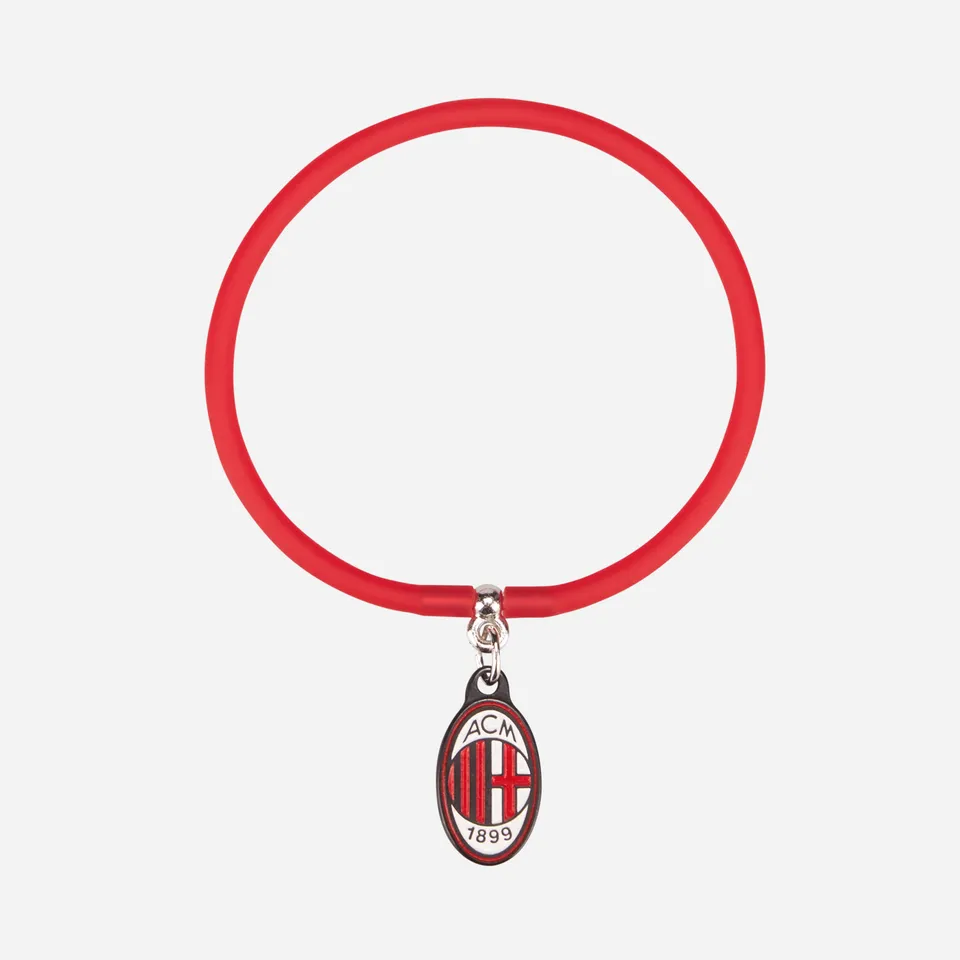 AC Milan bracciale rosso con ciondolo unisex