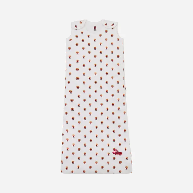 AC Milan sacco nanna neonato bianco 90 cm cotone orsacchiotti
