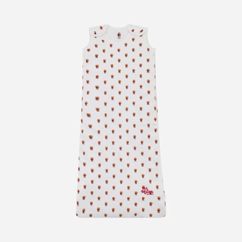 AC Milan sacco nanna neonato bianco 90 cm cotone orsacchiotti