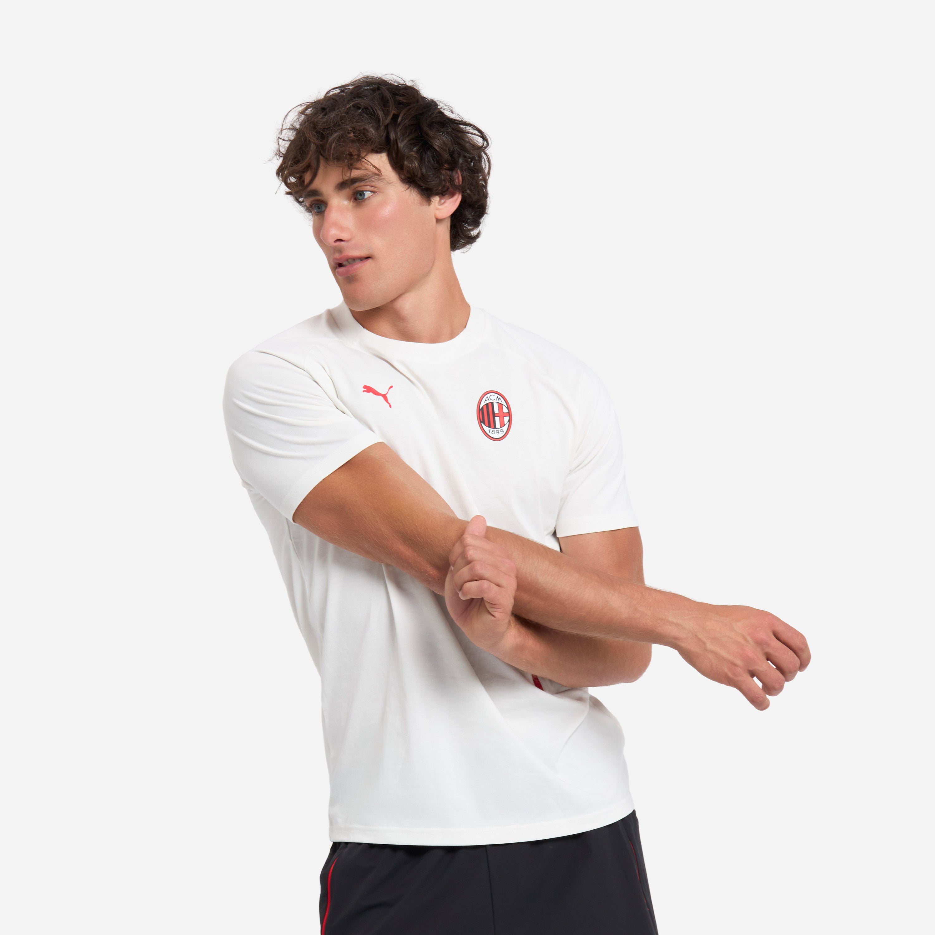 AC Milan Pumatech 2026/27 T-shirt uomo bianca cotone