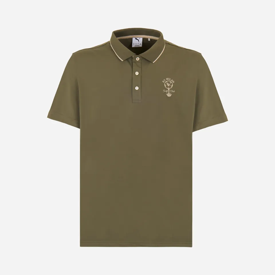 AC Milan Golf Club polo verde uomo manica corta tre bottoni