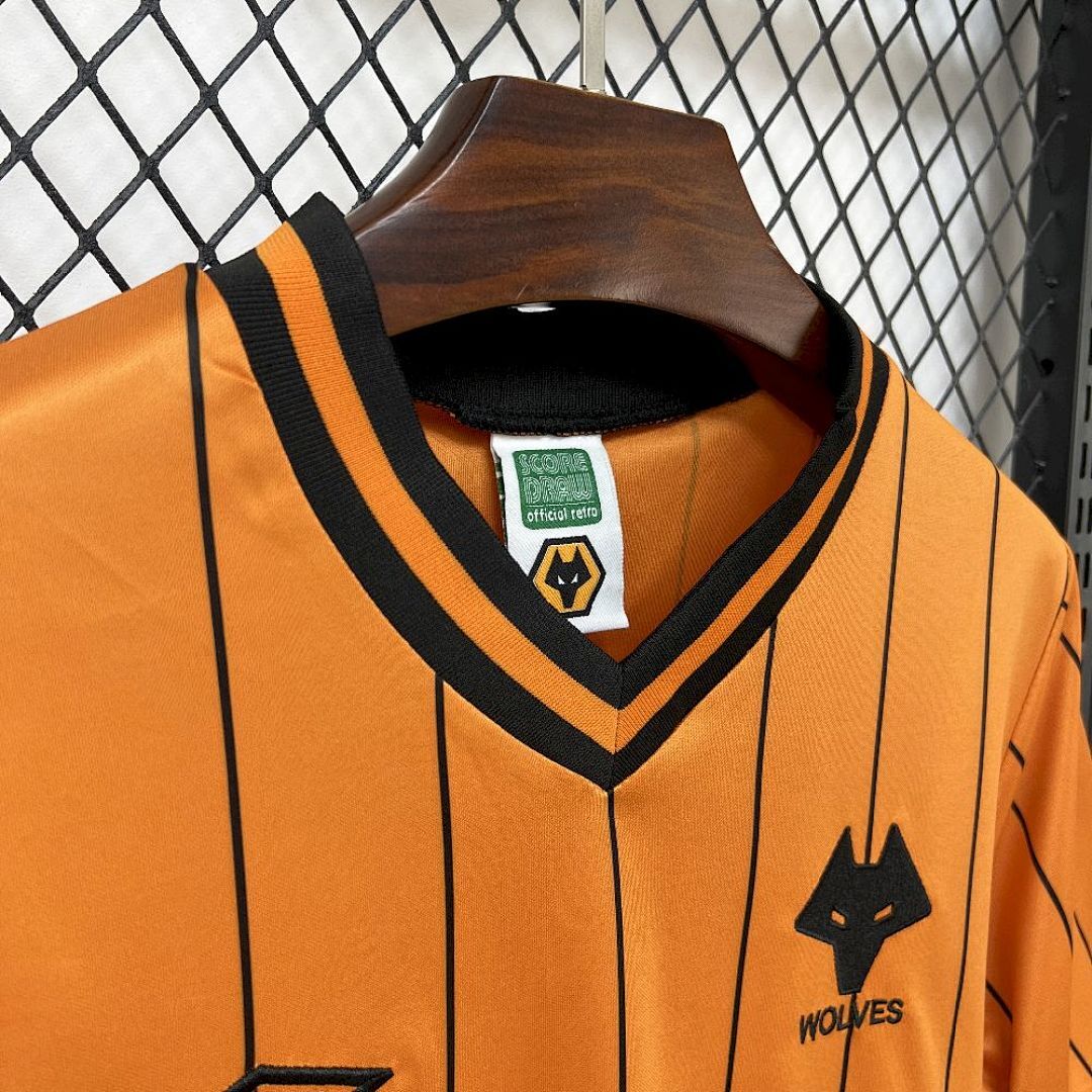 Tifoso Store Maglie da Calcio Wolves Retro 1985/86 maglia arancione