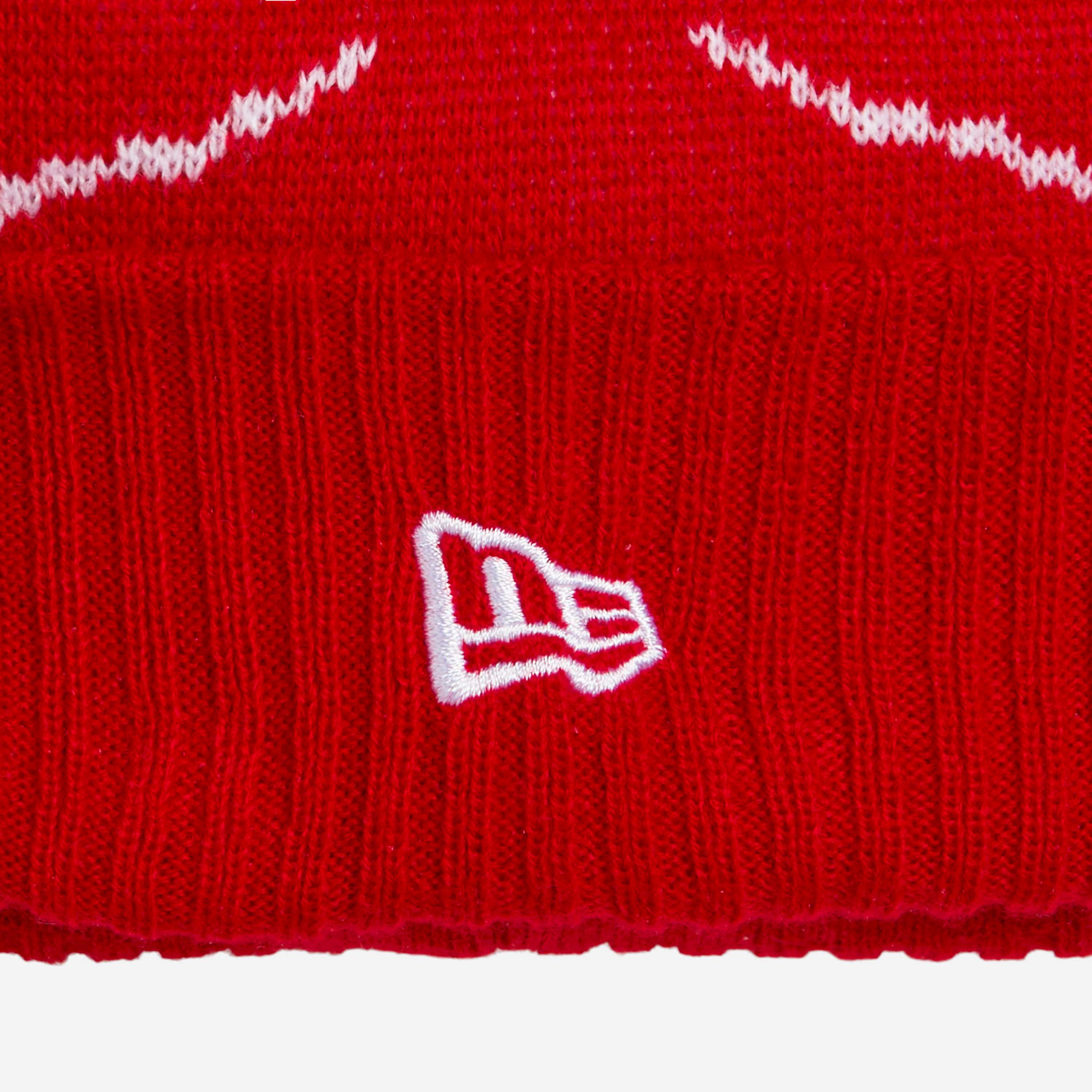 AC Milan Rossignol x New Era Pom Pom Beanie berretto rosso