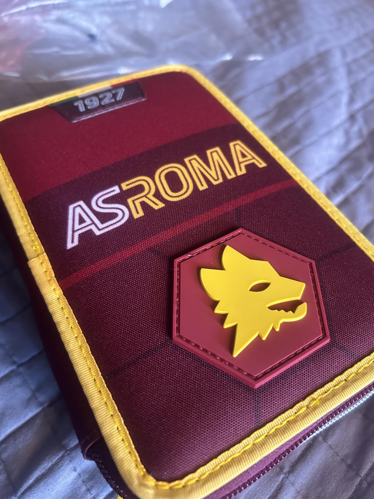 Roma Fanshop AS Roma Astuccio 3 Scomparti rosso giallo scuola