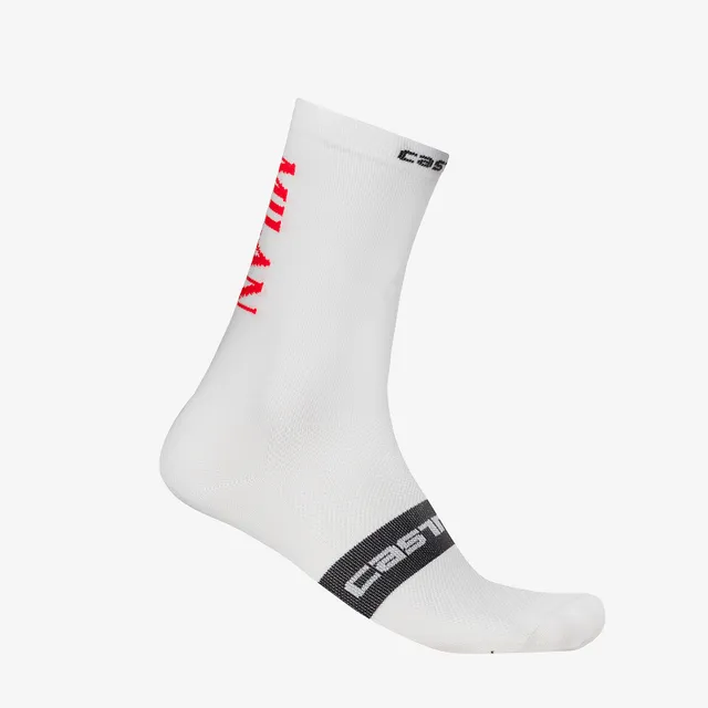 Castelli x AC Milan calze ciclismo bianche taglia M
