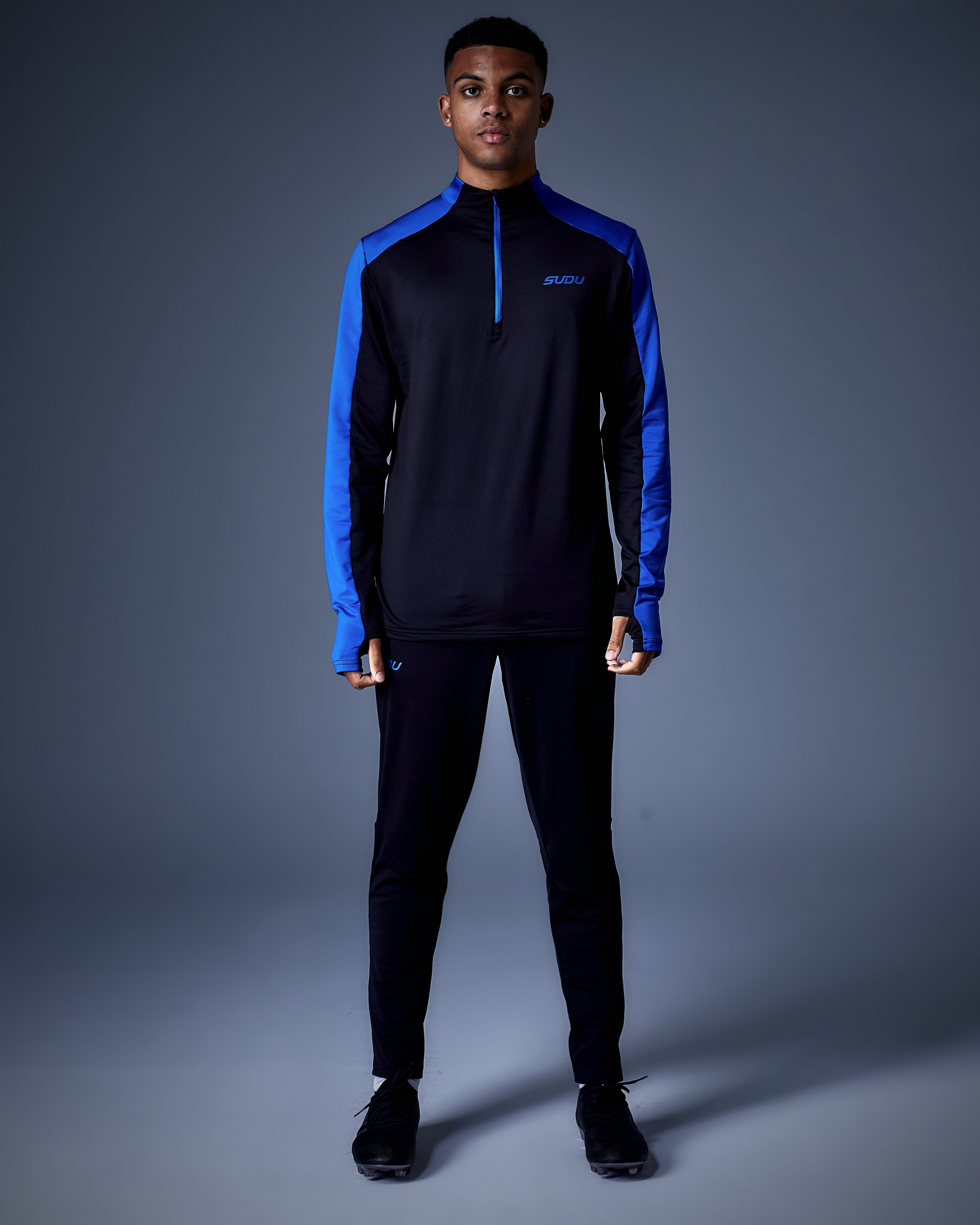 Wales SUDU SPZ 01 Play felpa zip blu nera