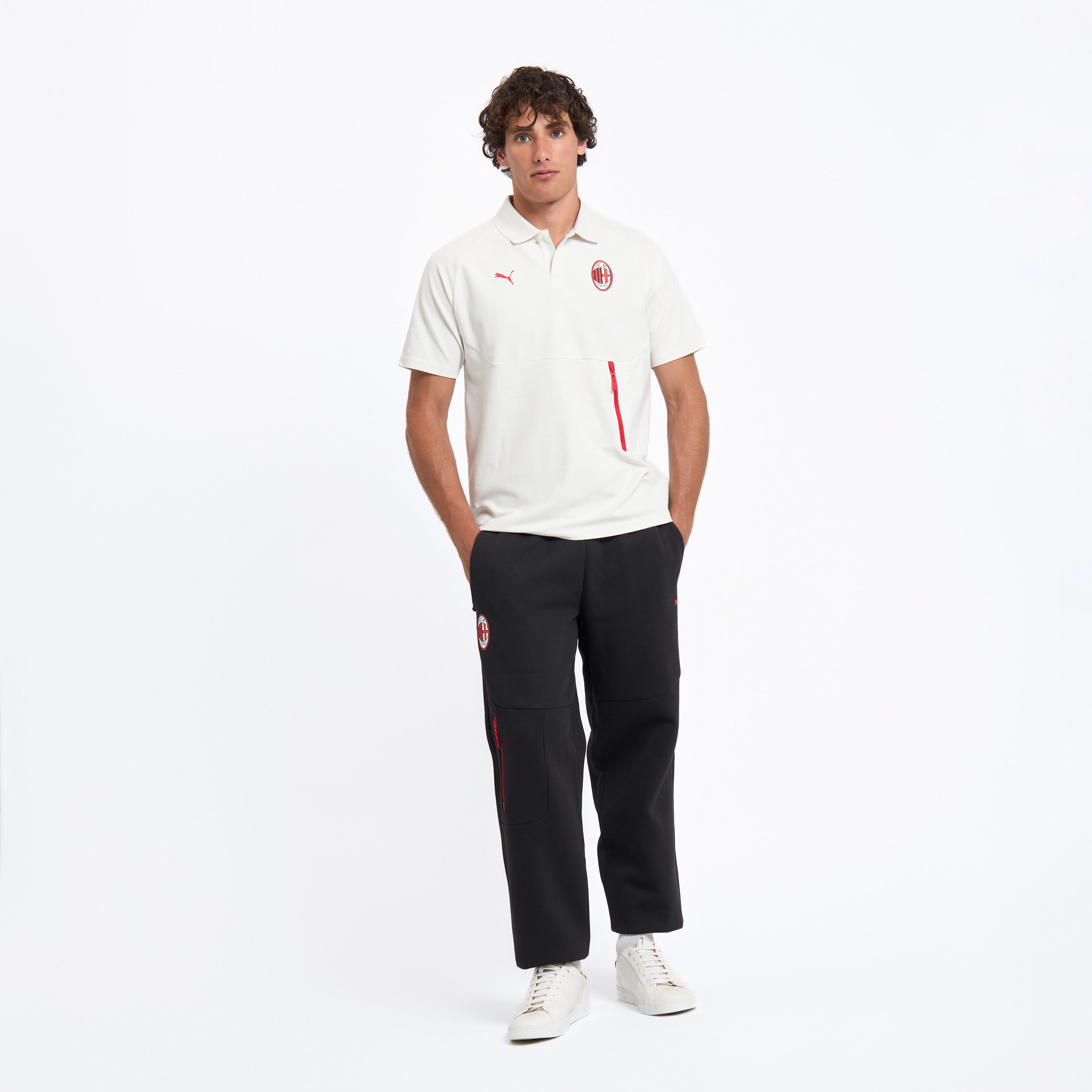 AC Milan Pumatech 2026/27 polo uomo bianca DryCell