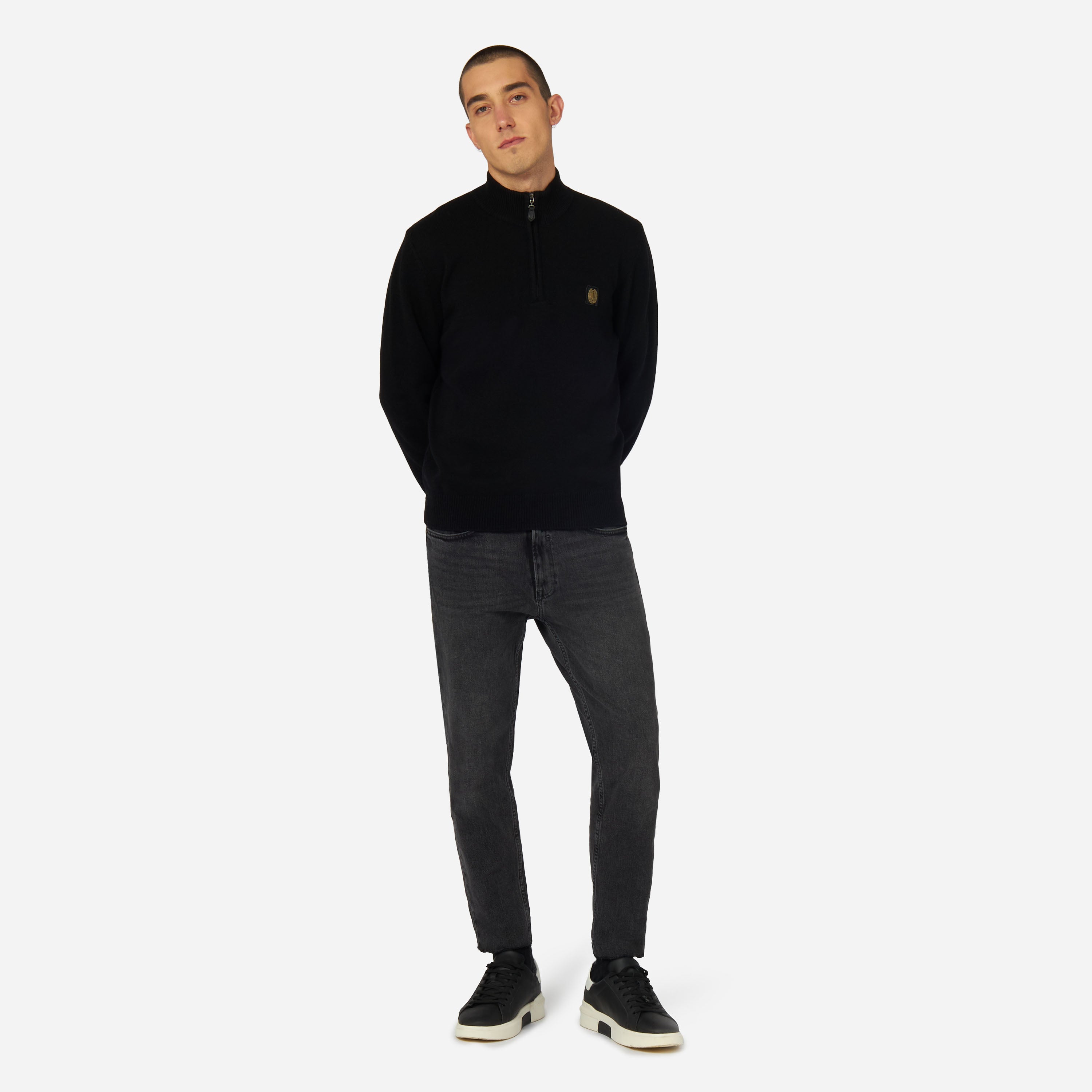 AC Milan Gold Essential pullover dolcevita lana zip