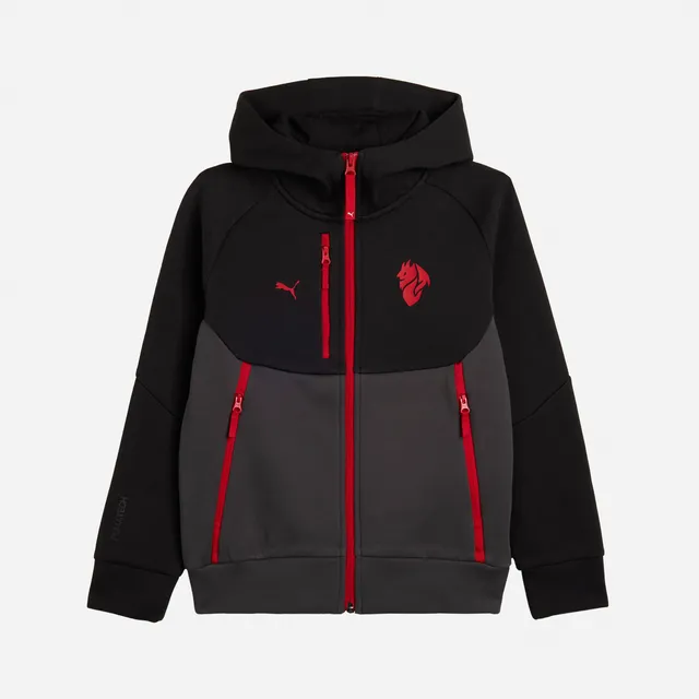 AC Milan Pumatech 2025/26 giacca bambini nera con zip 8 anni